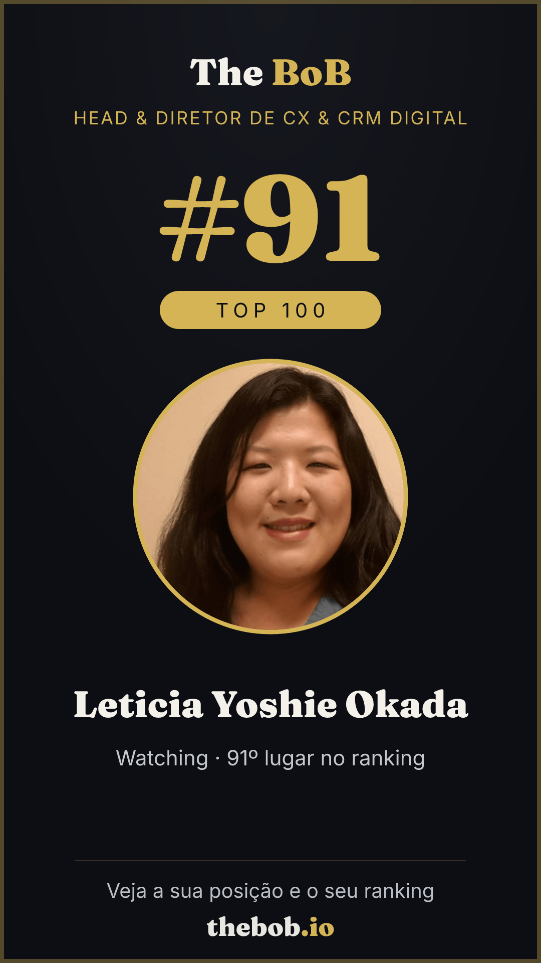 Selo The BoB · Leticia Yoshie Okada