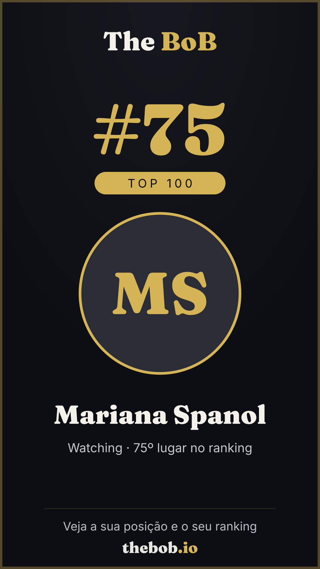 Selo The BoB · Mariana Spanol