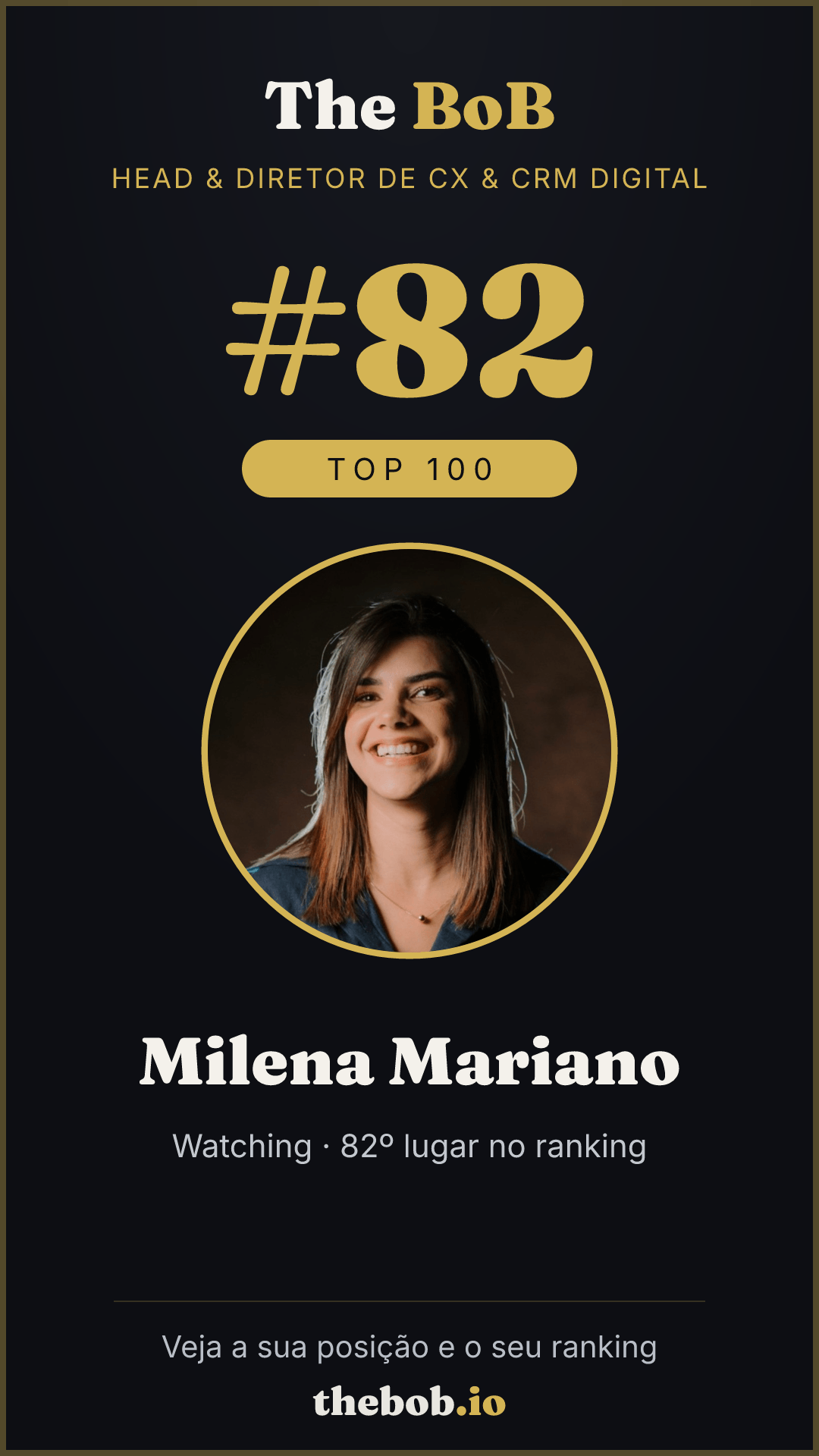 Selo The BoB · Milena Mariano