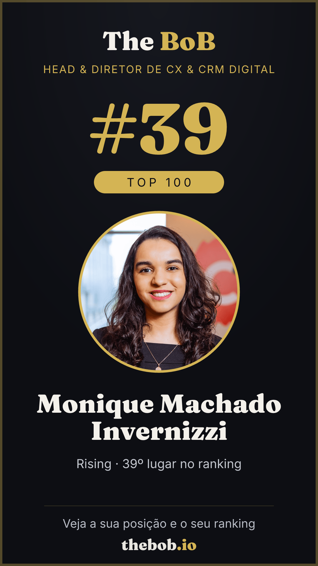 Selo The BoB · Monique Machado Invernizzi