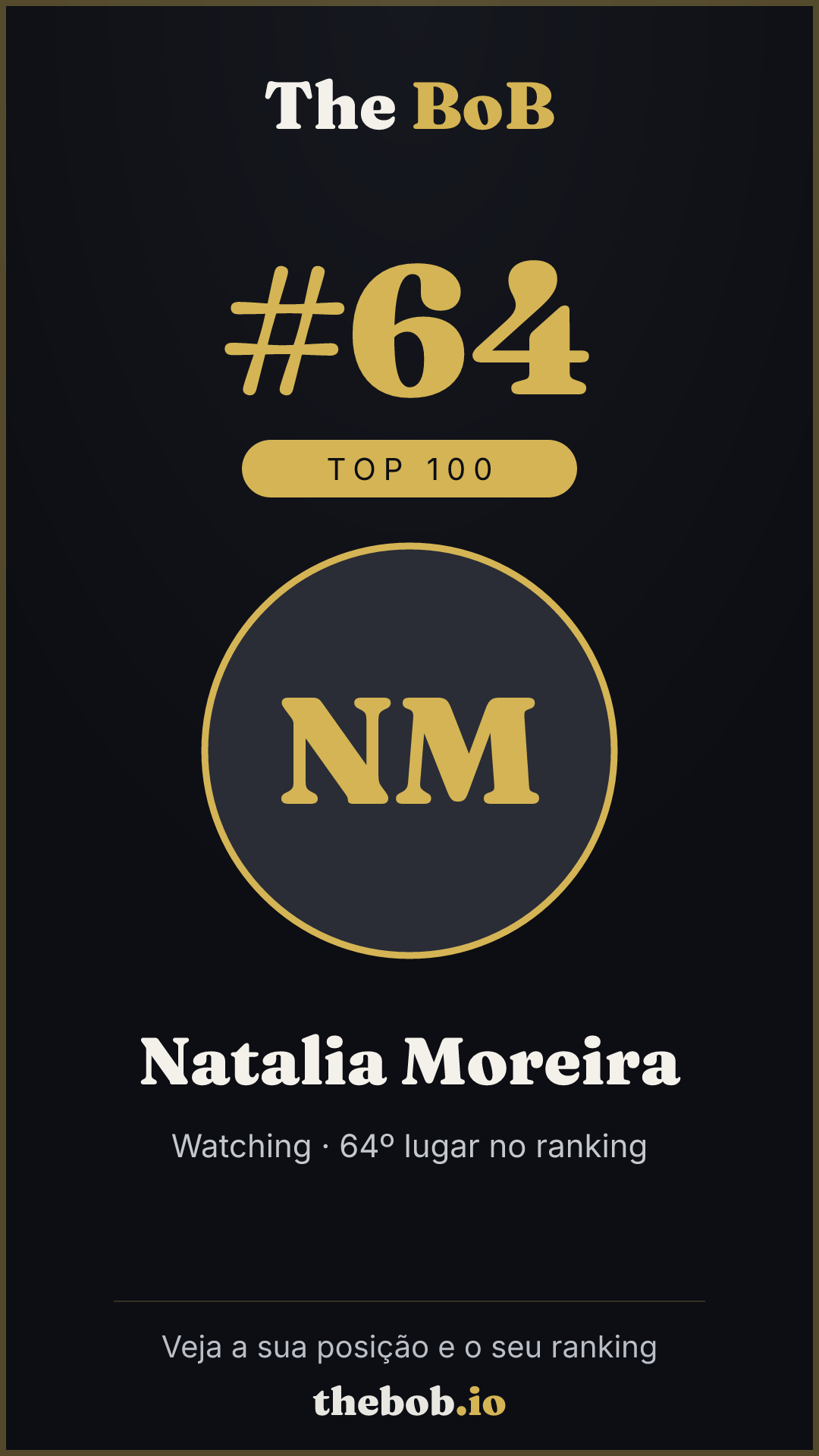 Selo The BoB · Natalia Moreira