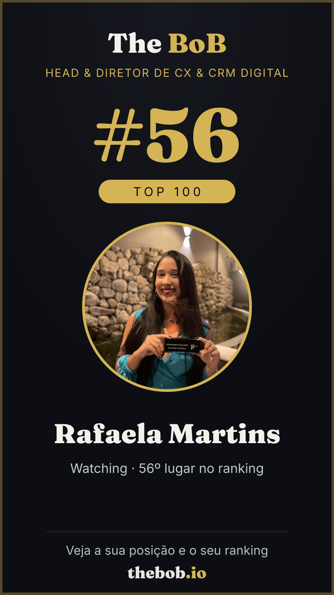Selo The BoB · Rafaela Martins