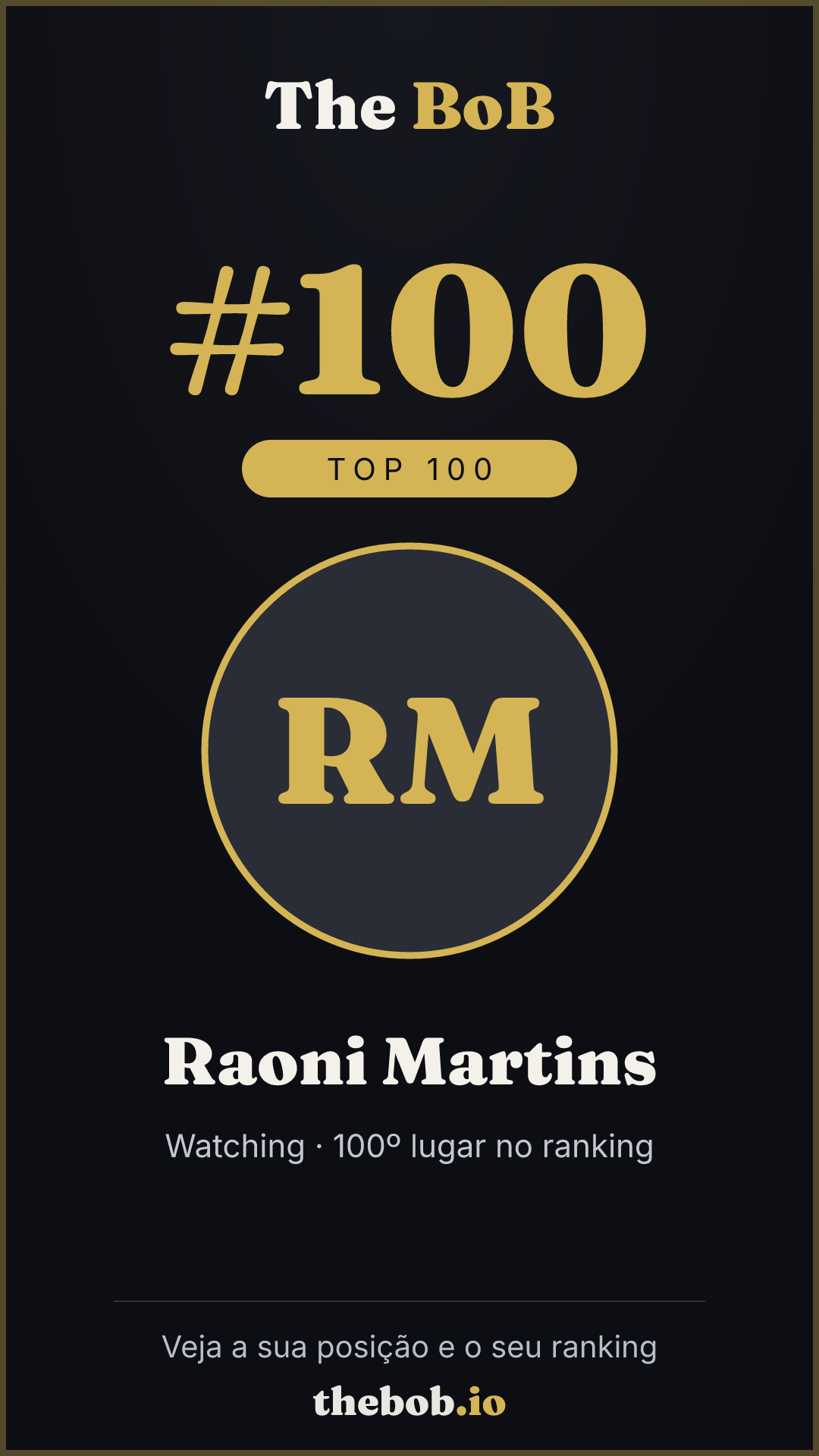 Selo The BoB · Raoni Martins