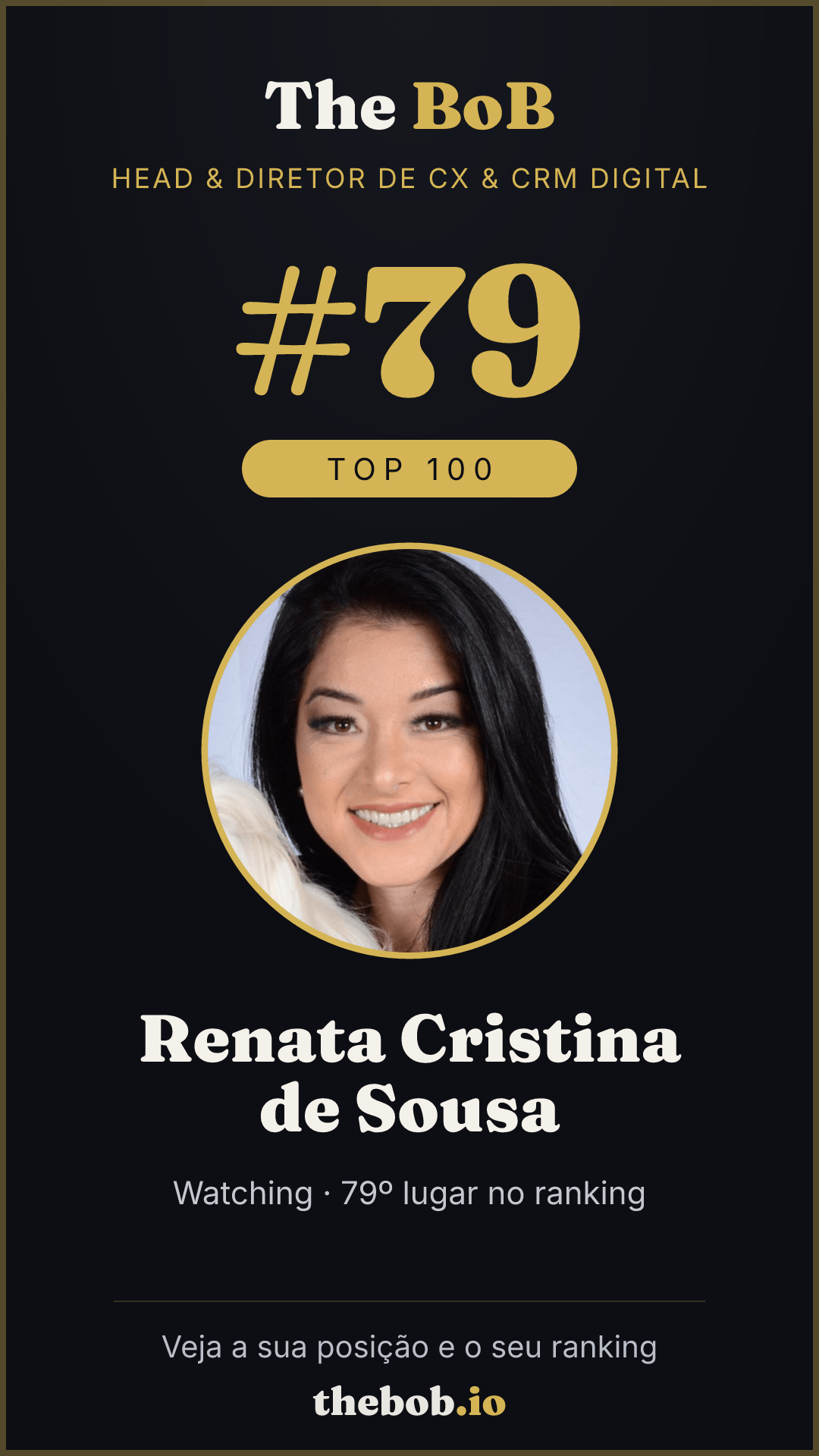 Selo The BoB · Renata Cristina de Sousa