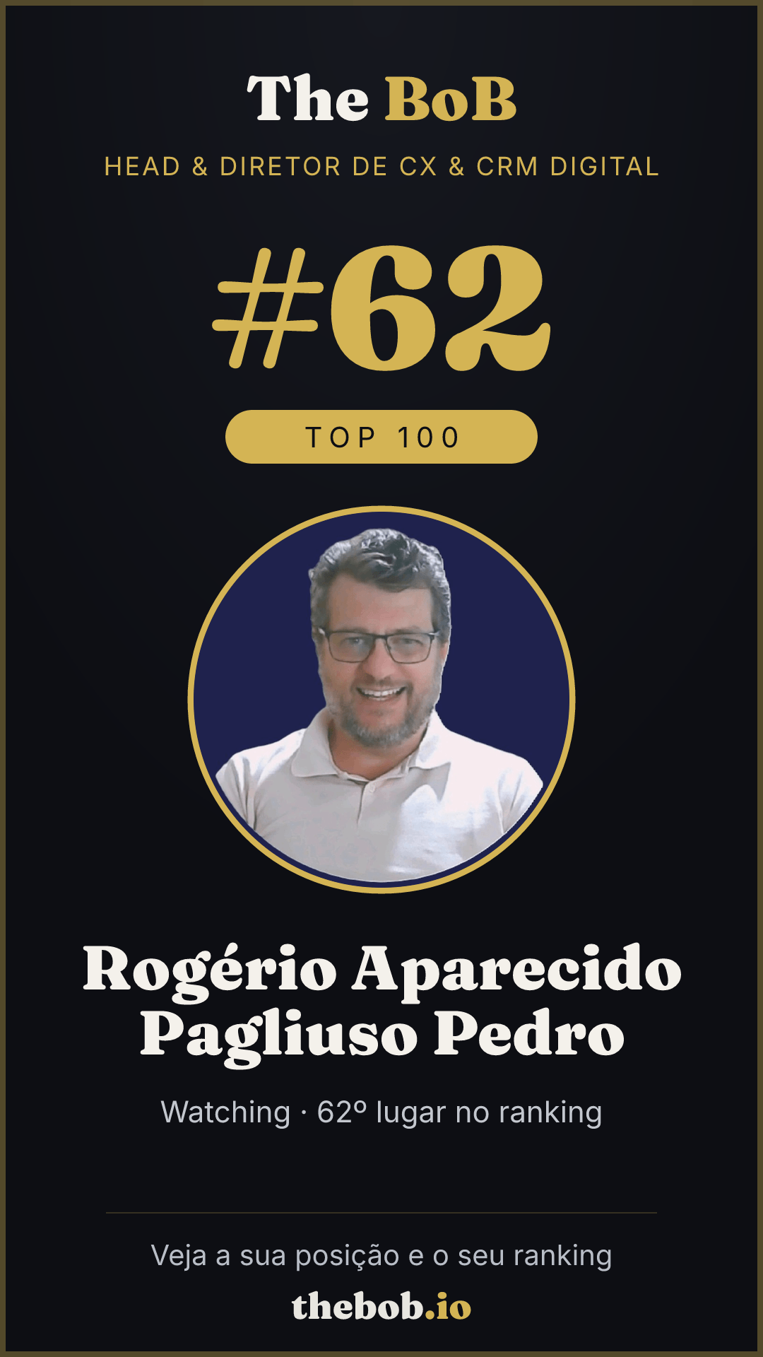 Selo The BoB · Rogério Aparecido Pagliuso Pedro