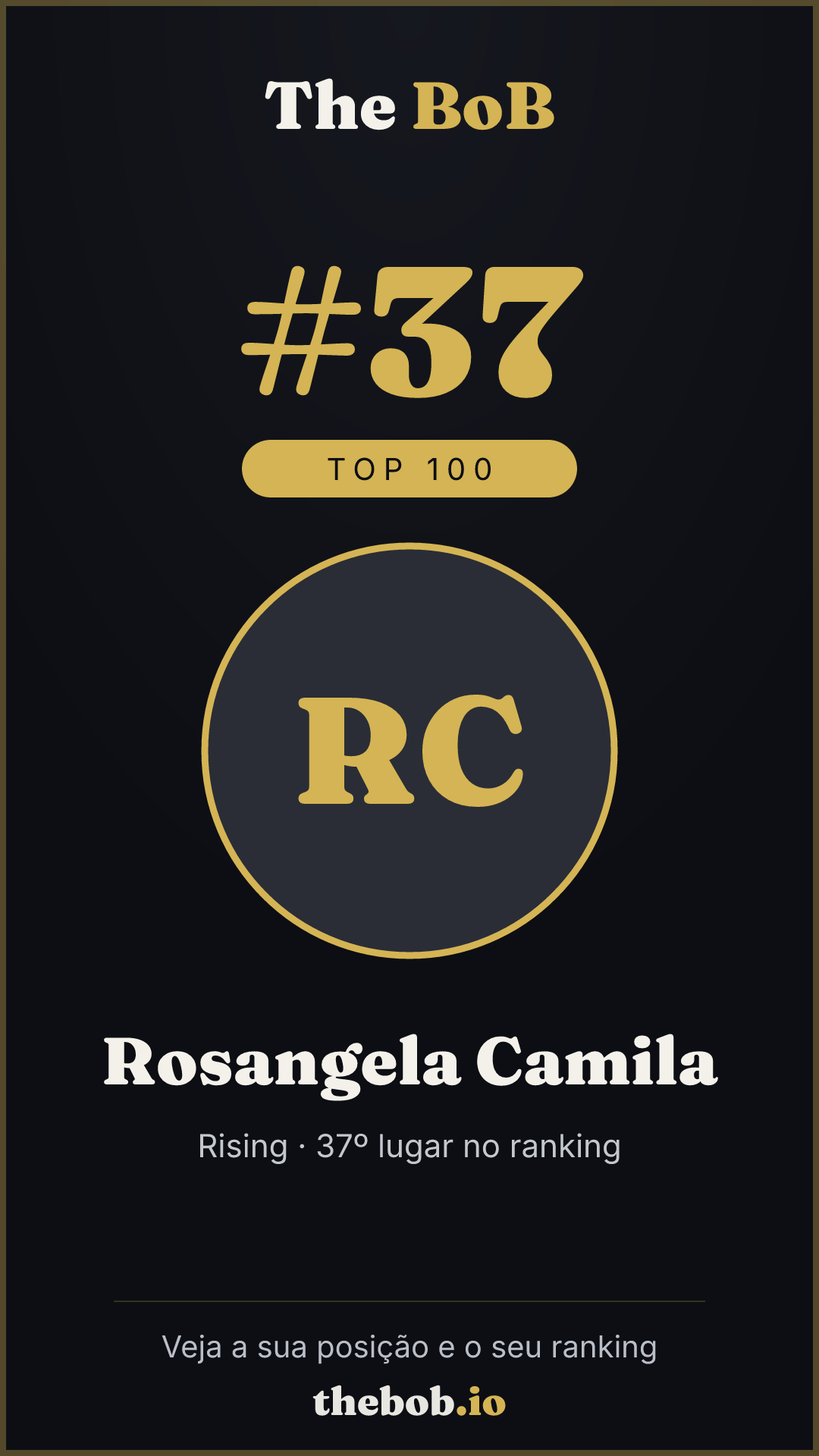 Selo The BoB · Rosangela Camila