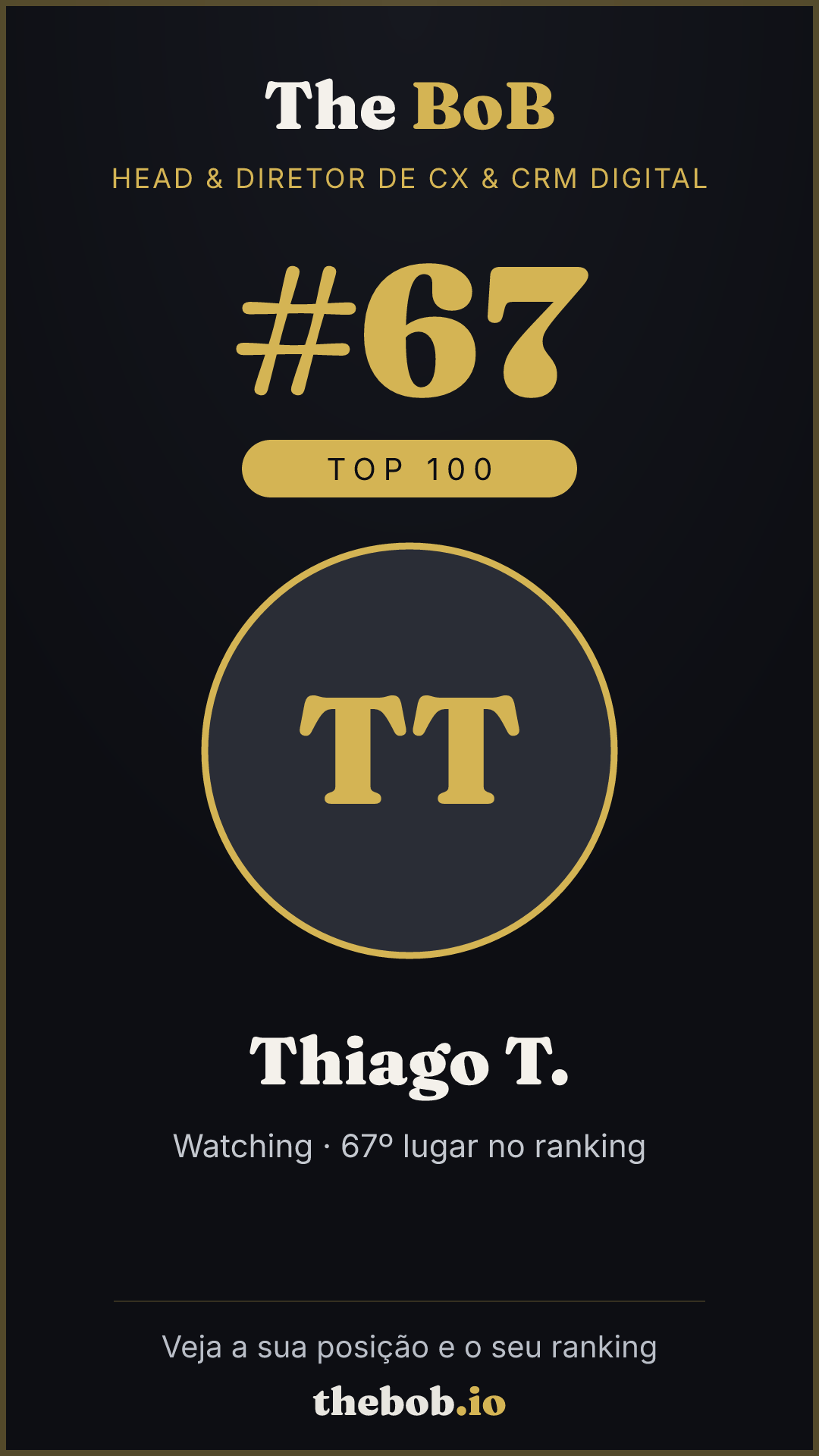 Selo The BoB · Thiago T.