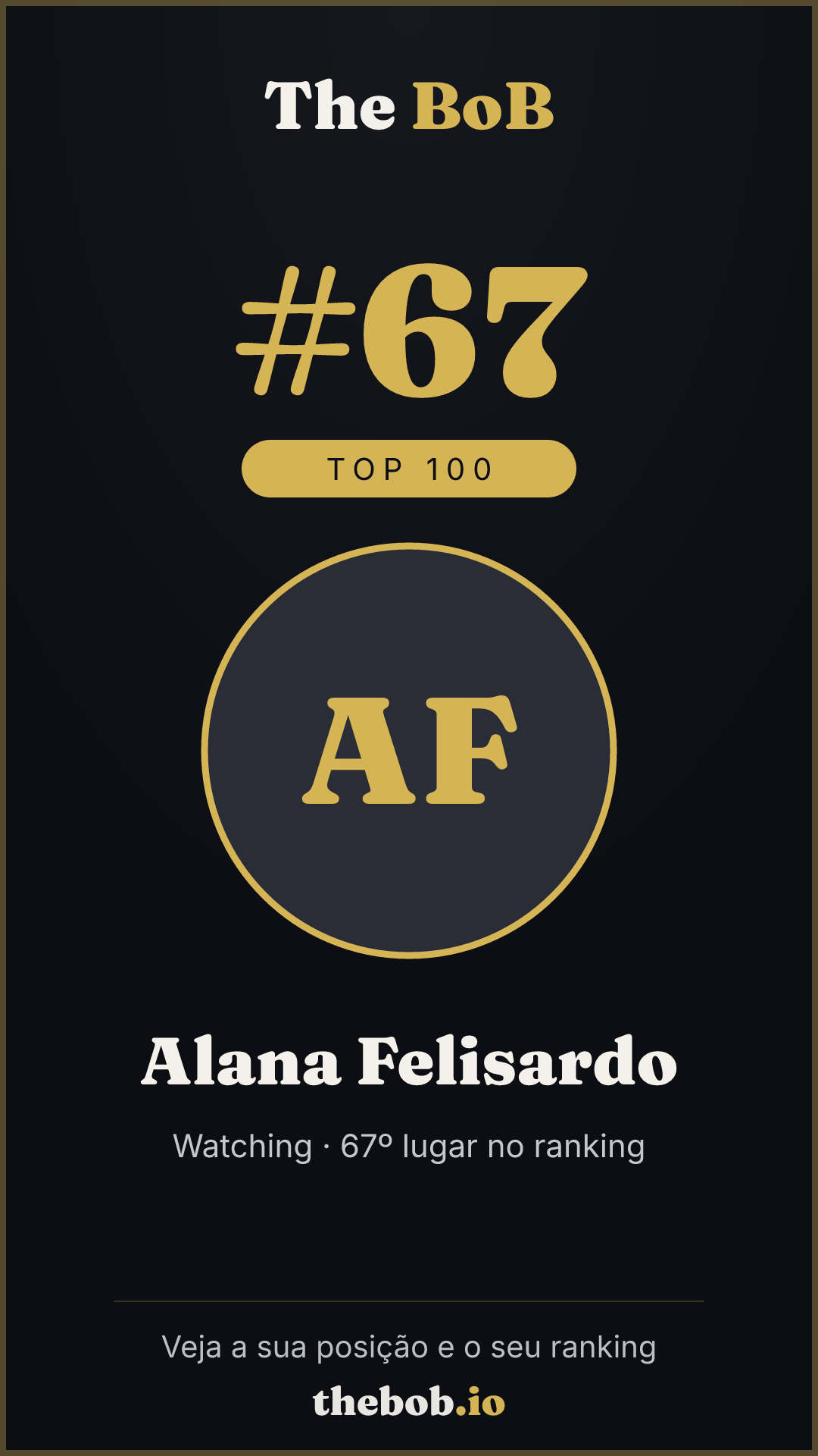 Selo The BoB · Alana Felisardo