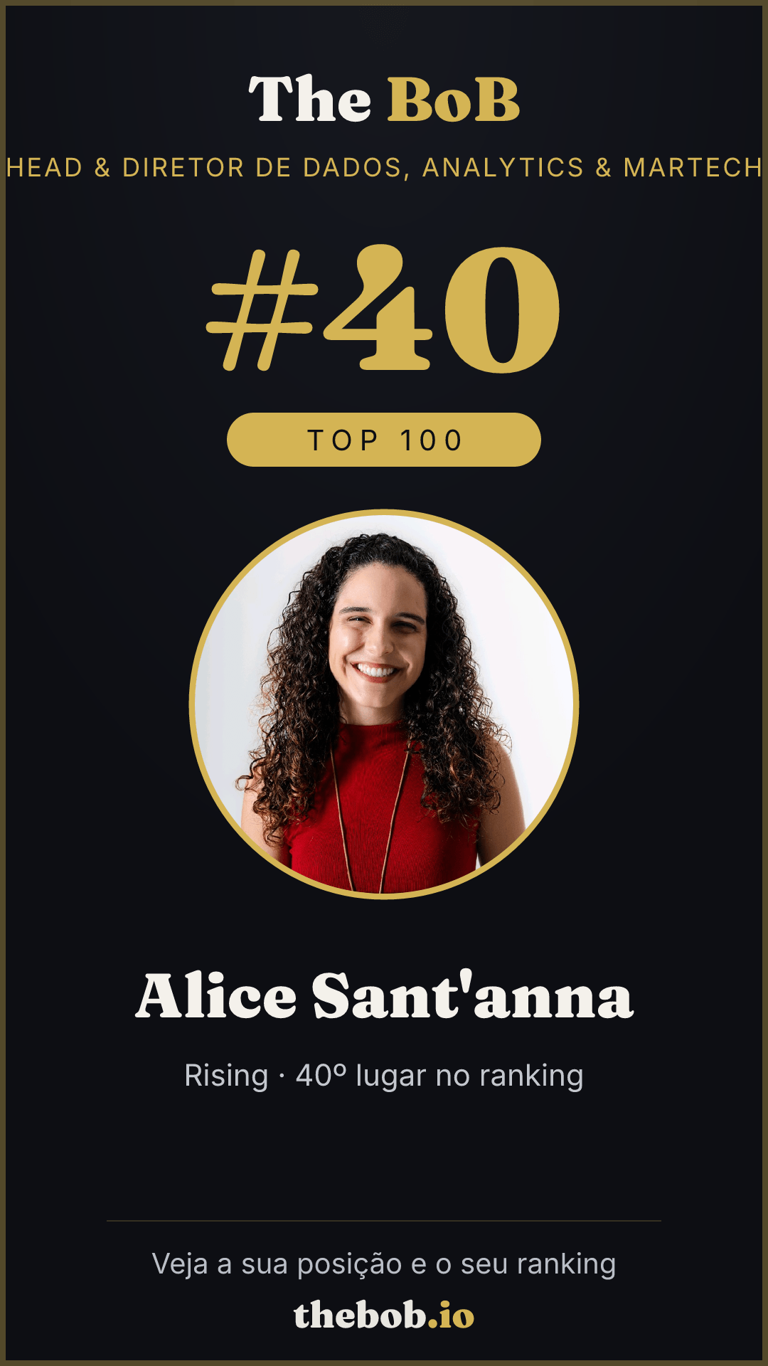 Selo The BoB · Alice Sant'anna