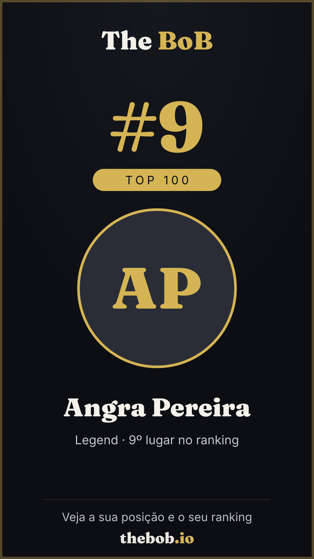 Selo The BoB · Angra Pereira