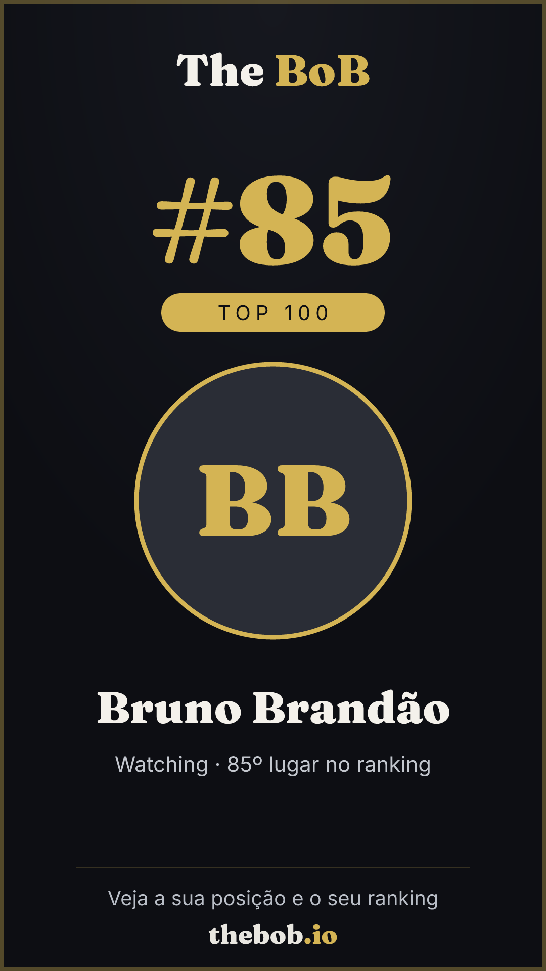 Selo The BoB · Bruno Brandão