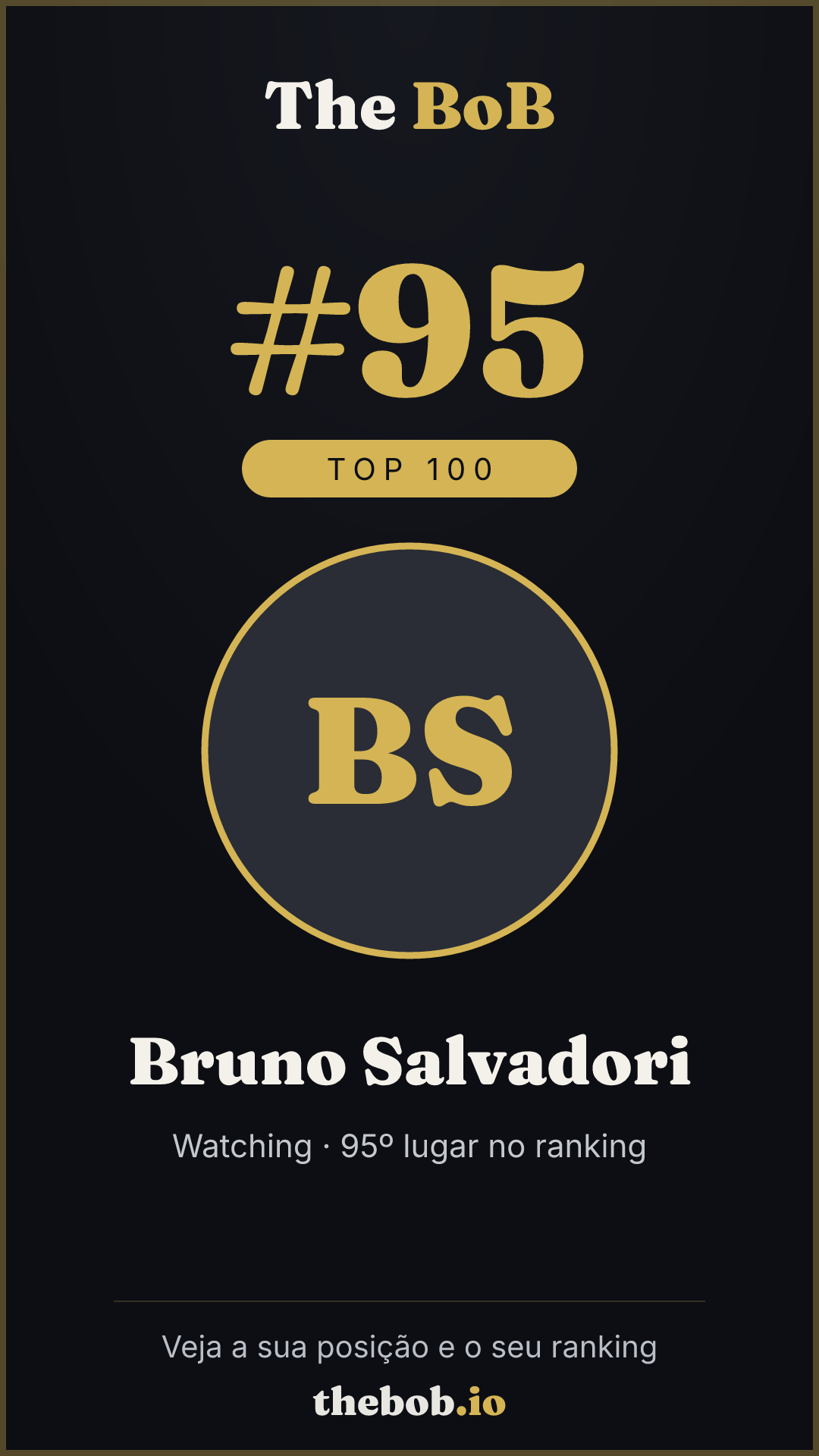 Selo The BoB · Bruno Salvadori
