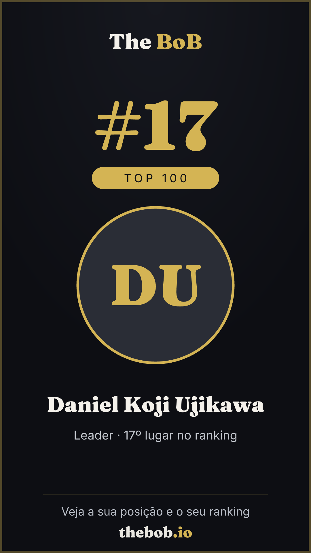 Selo The BoB · Daniel Koji Ujikawa