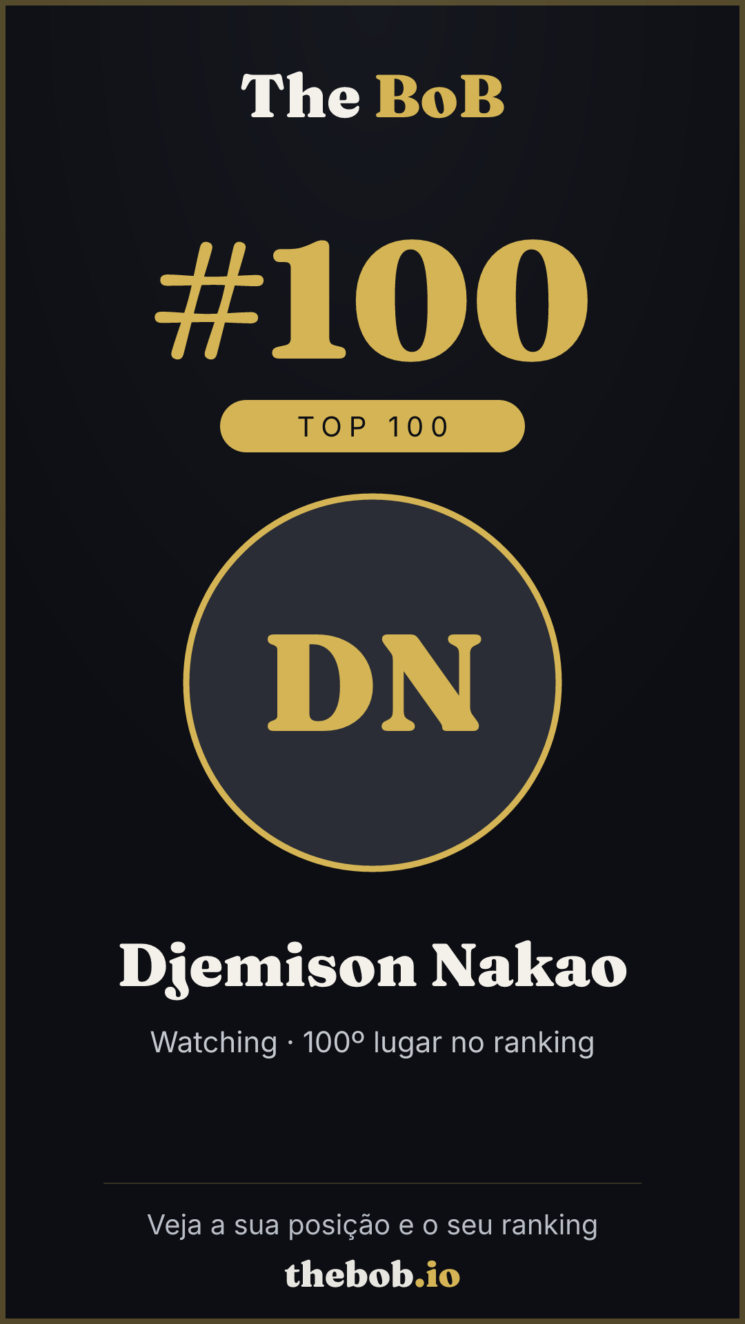 Selo The BoB · Djemison Nakao