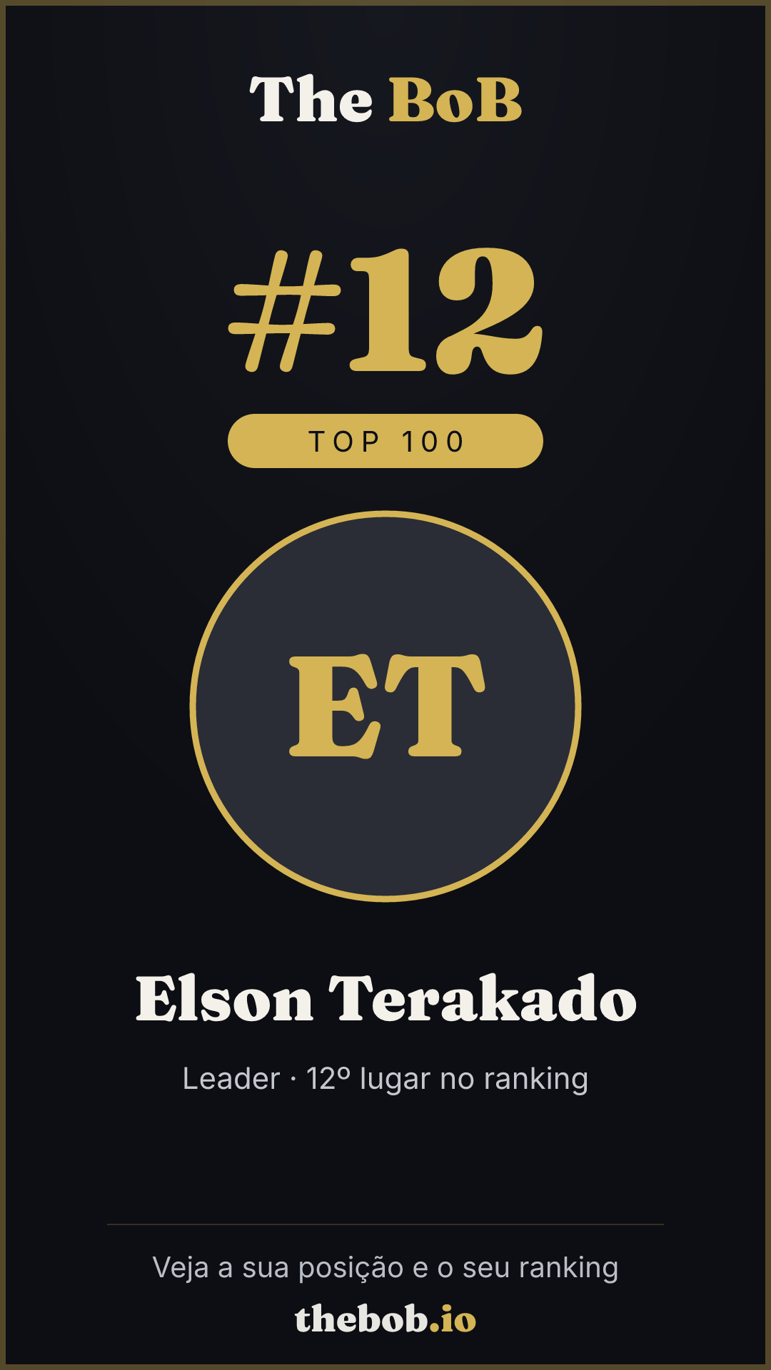 Selo The BoB · Elson Terakado
