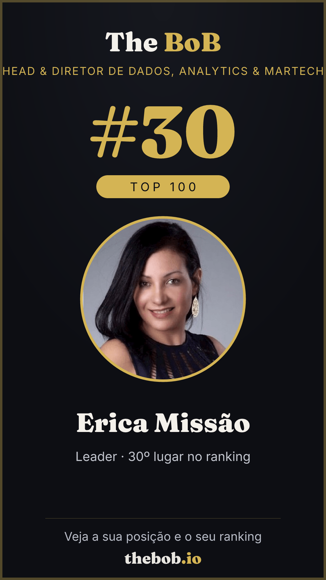 Selo The BoB · Erica Missão
