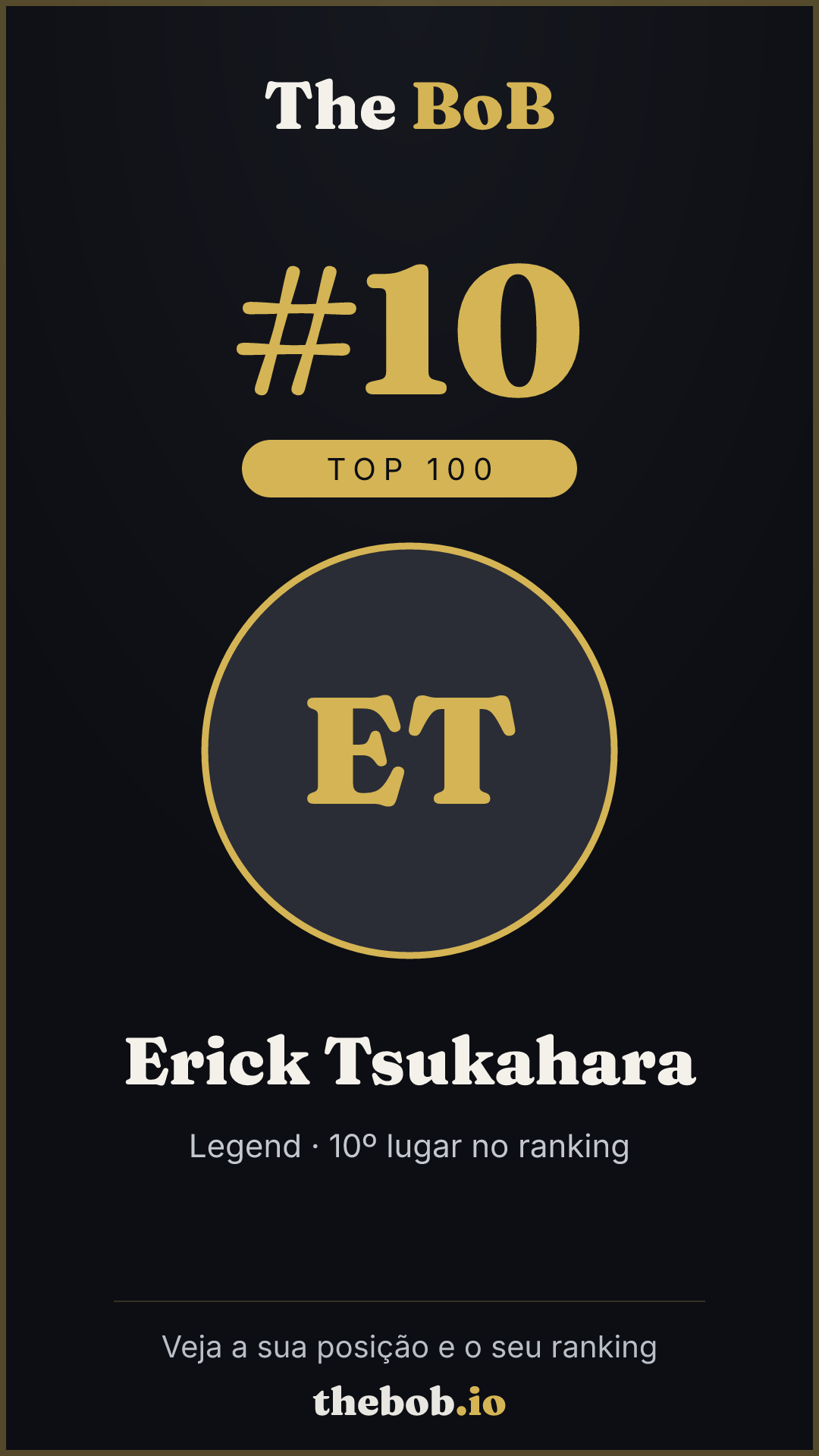 Selo The BoB · Erick Tsukahara