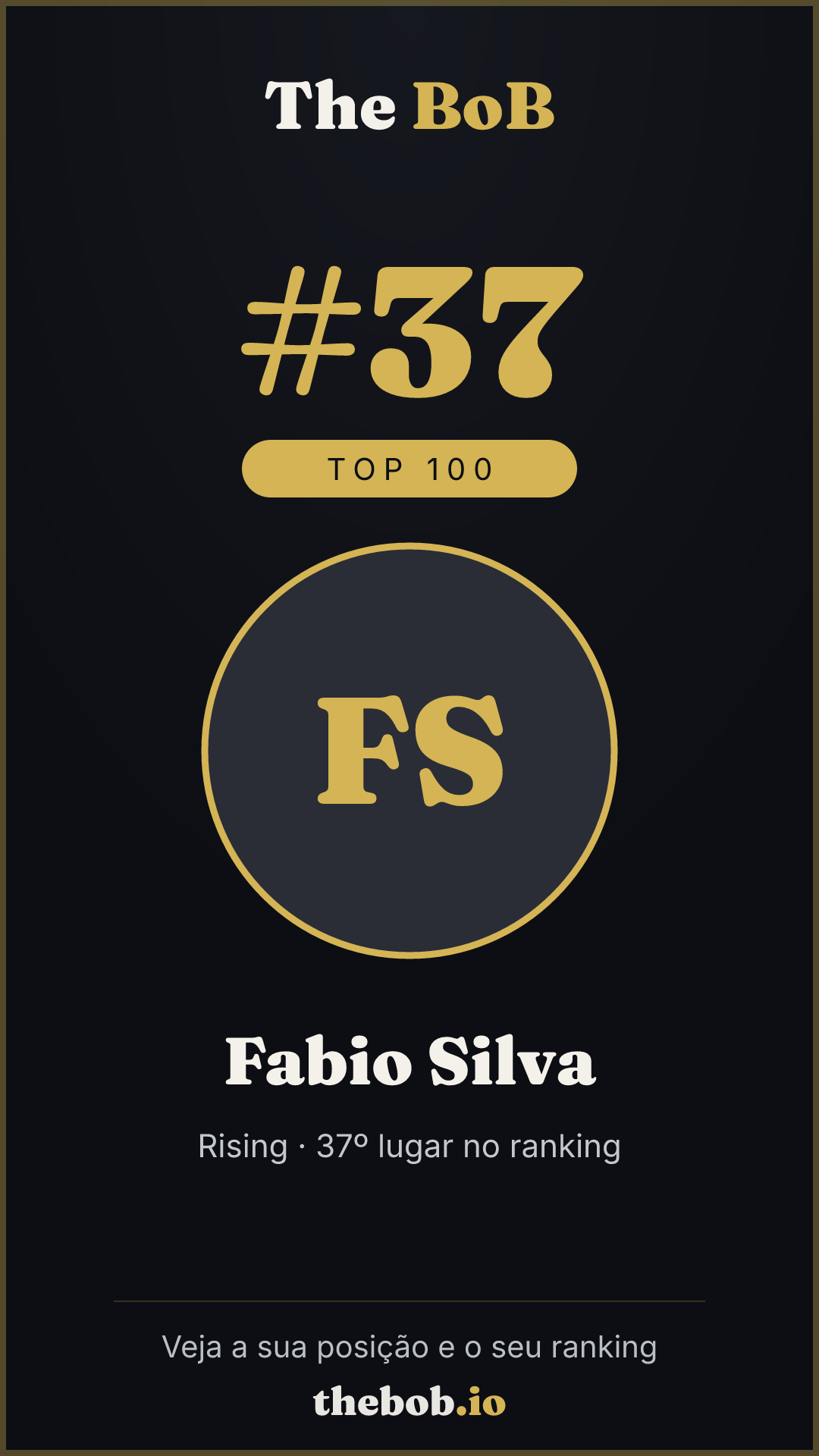 Selo The BoB · Fabio Silva