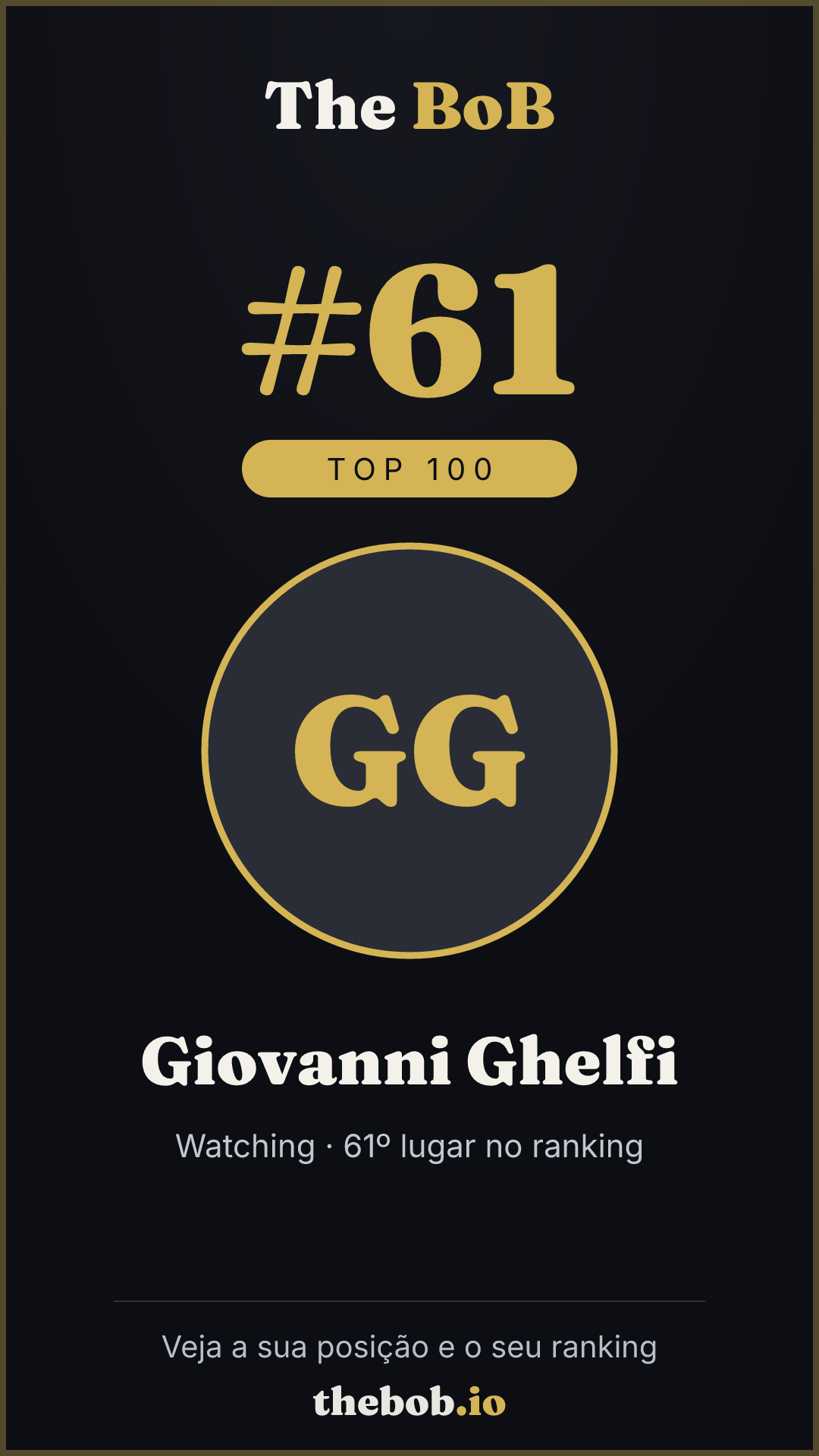 Selo The BoB · Giovanni Ghelfi