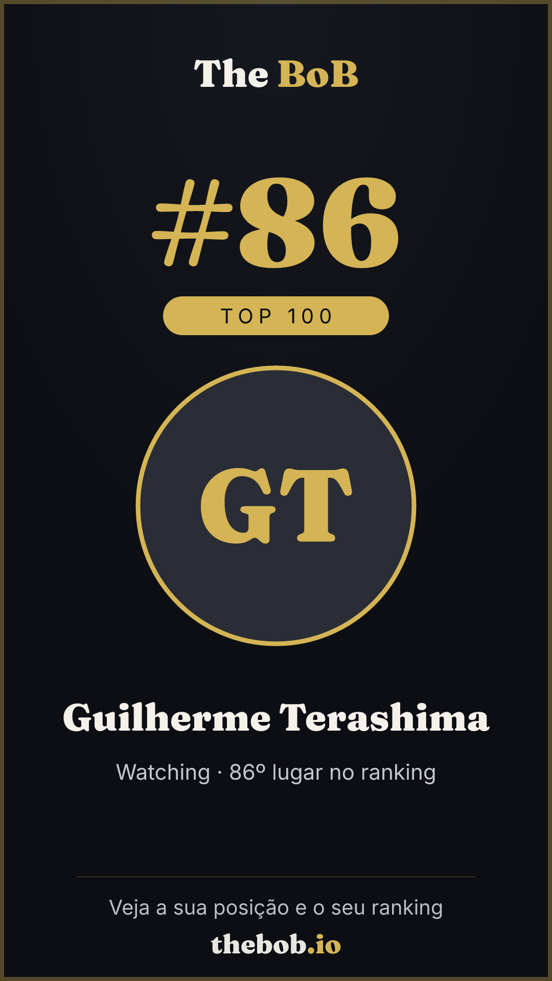 Selo The BoB · Guilherme Terashima