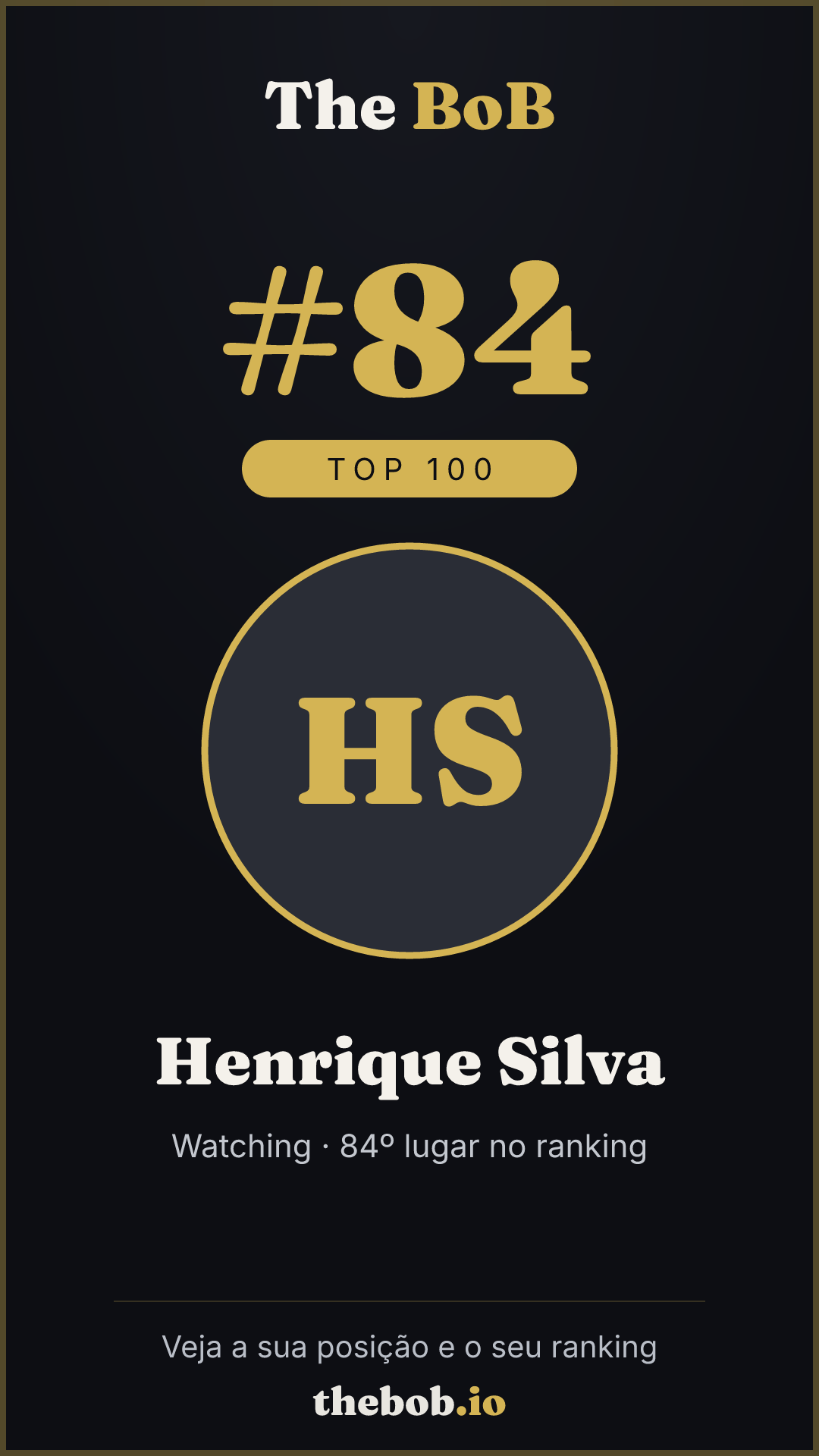 Selo The BoB · Henrique Silva