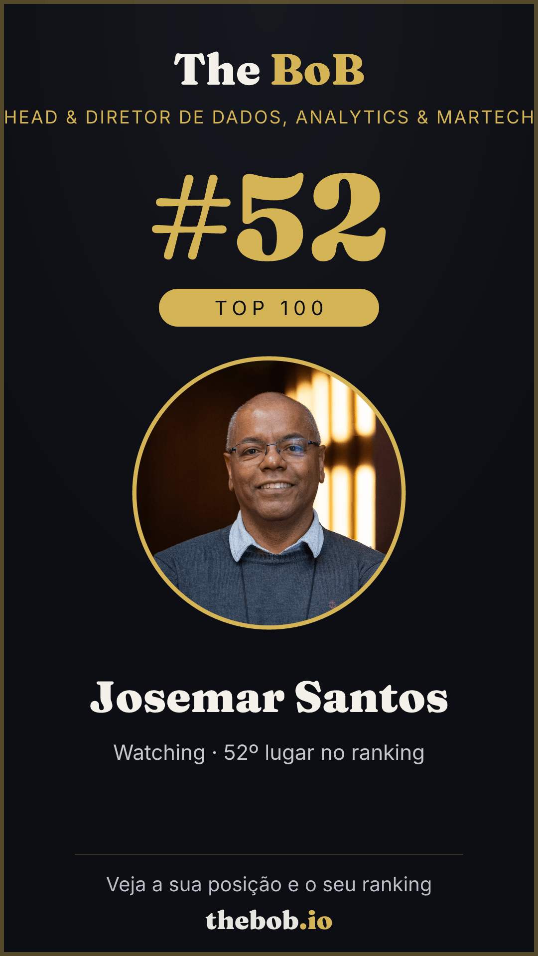 Selo The BoB · Josemar Santos