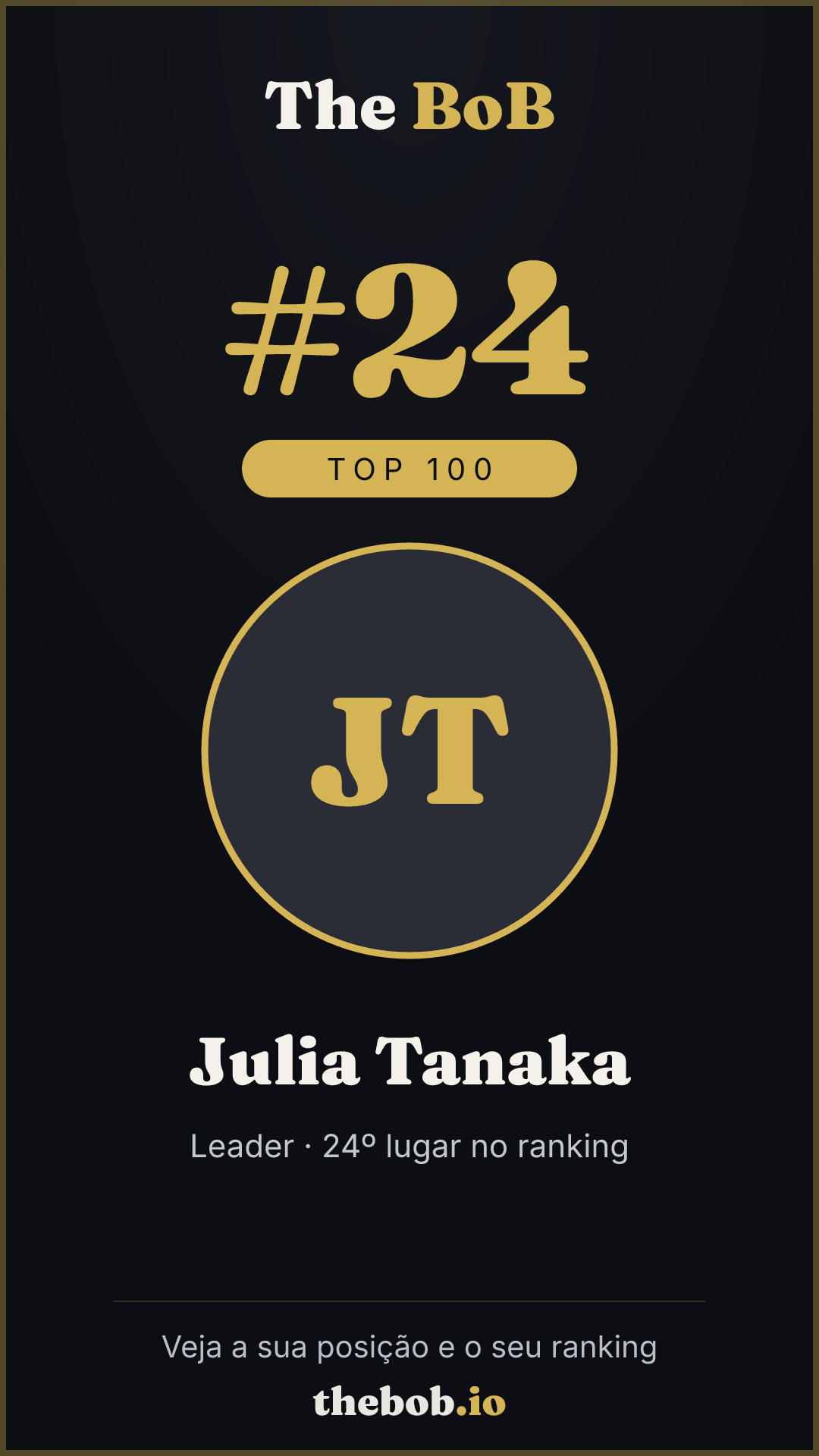 Selo The BoB · Julia Tanaka