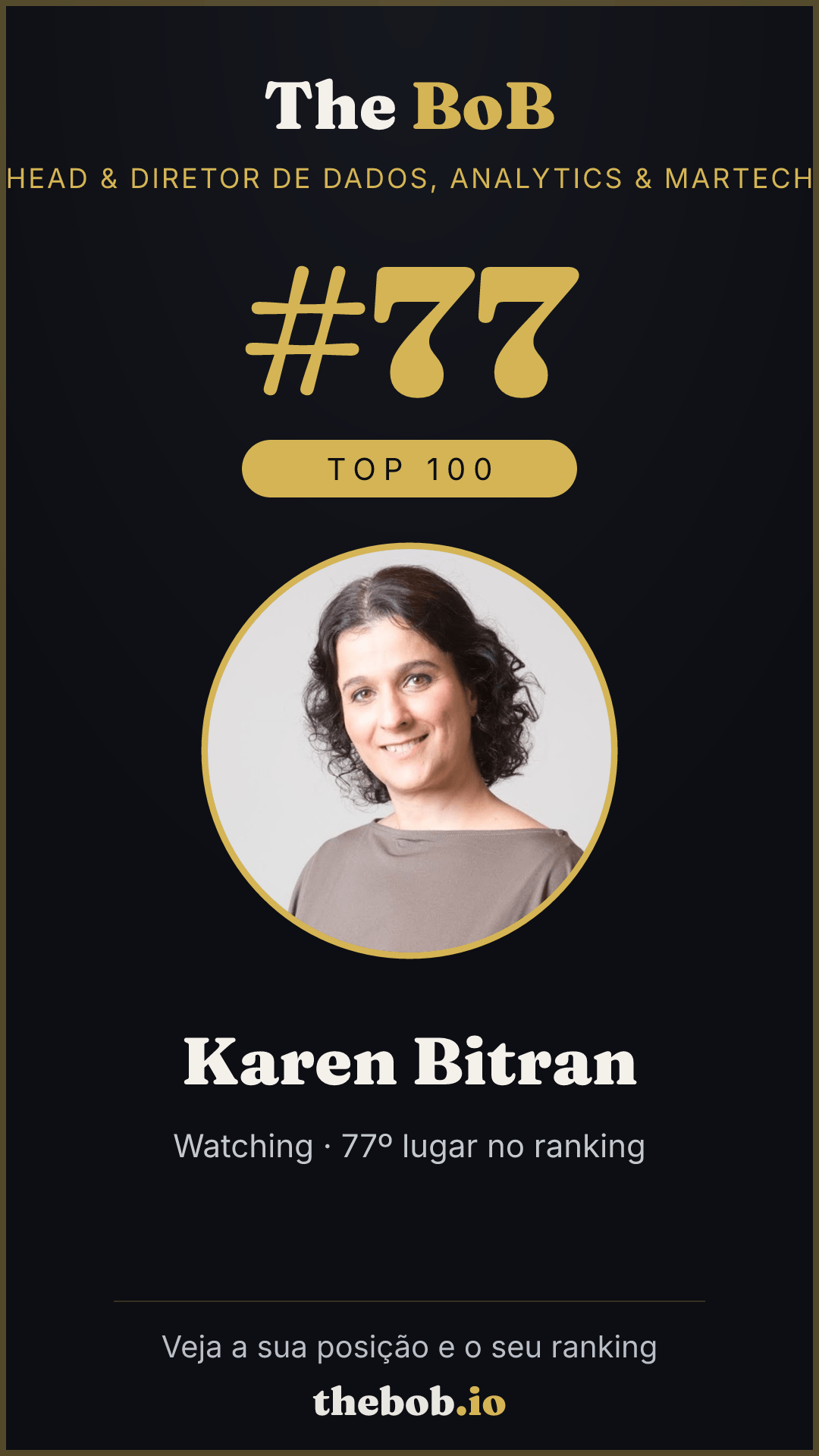 Selo The BoB · Karen Bitran