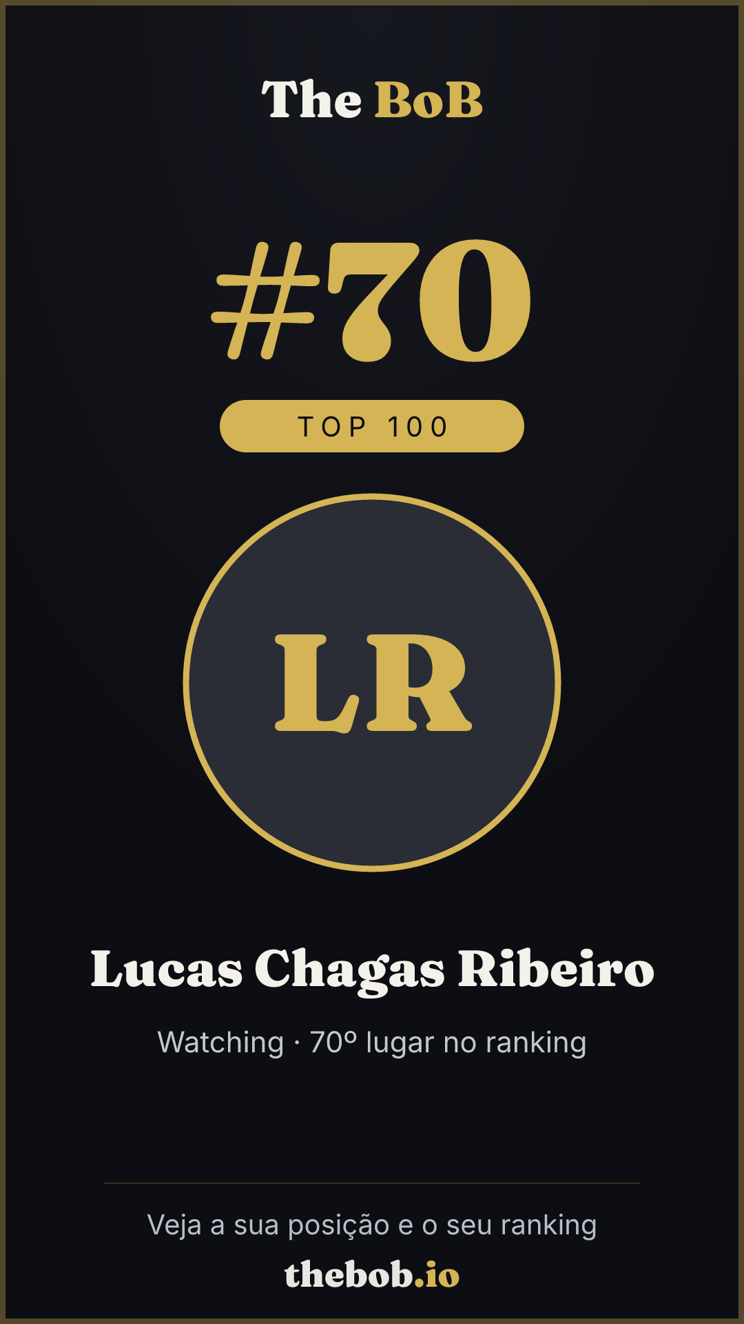 Selo The BoB · Lucas Chagas Ribeiro