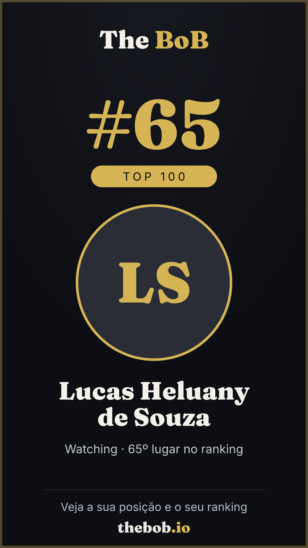 Selo The BoB · Lucas Heluany de Souza