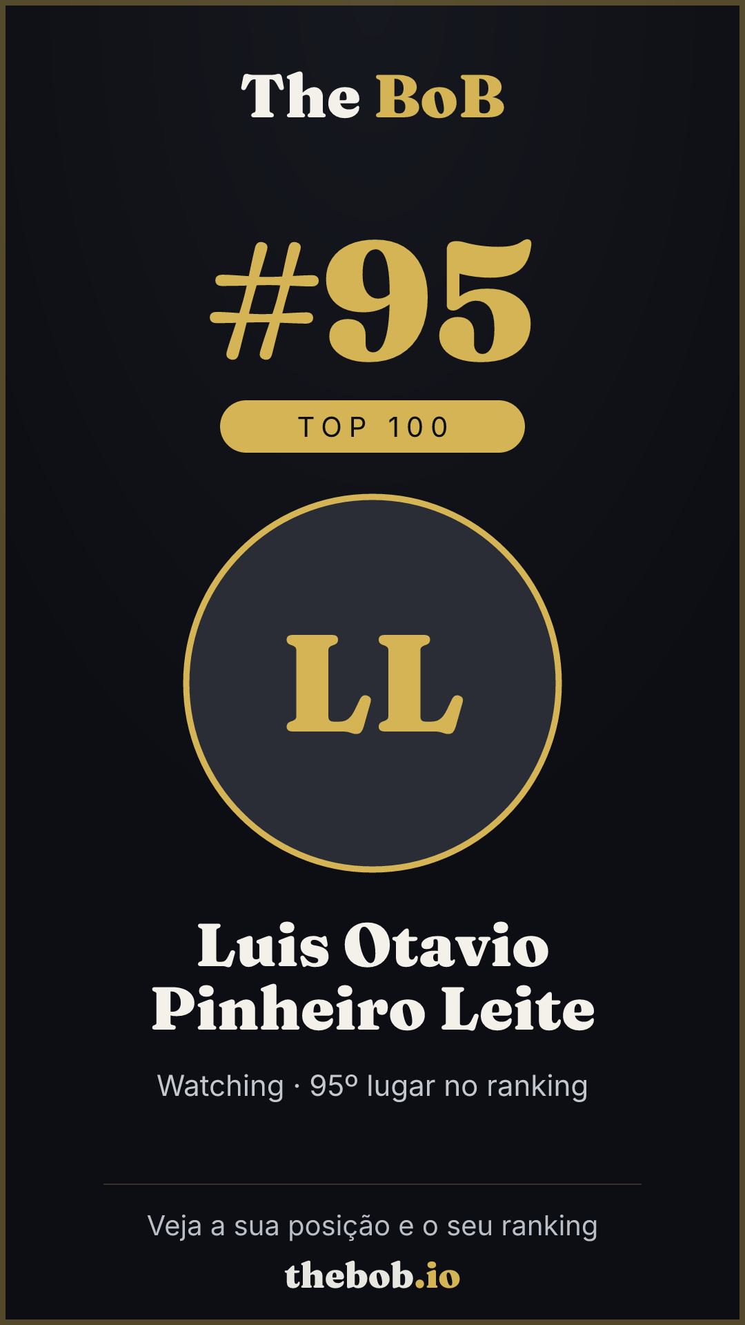 Selo The BoB · Luis Otavio Pinheiro Leite