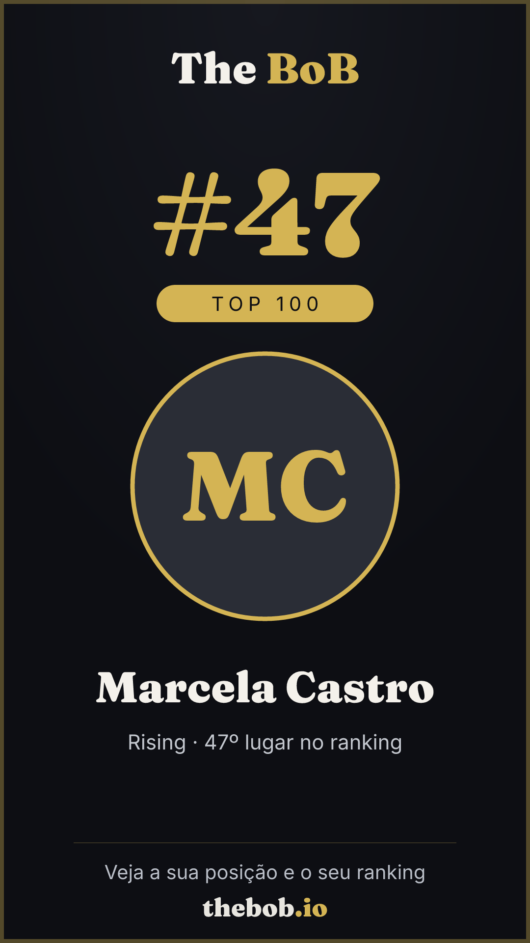 Selo The BoB · Marcela Castro