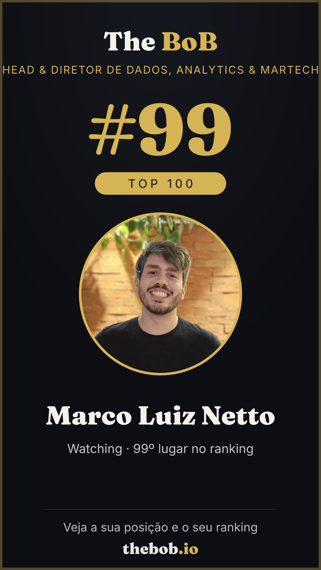 Selo The BoB · Marco Luiz Netto