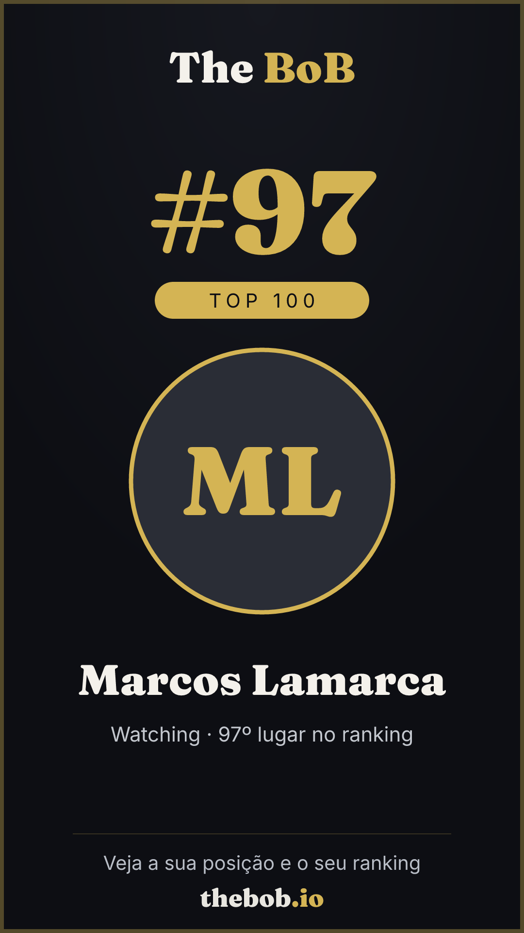 Selo The BoB · Marcos Lamarca