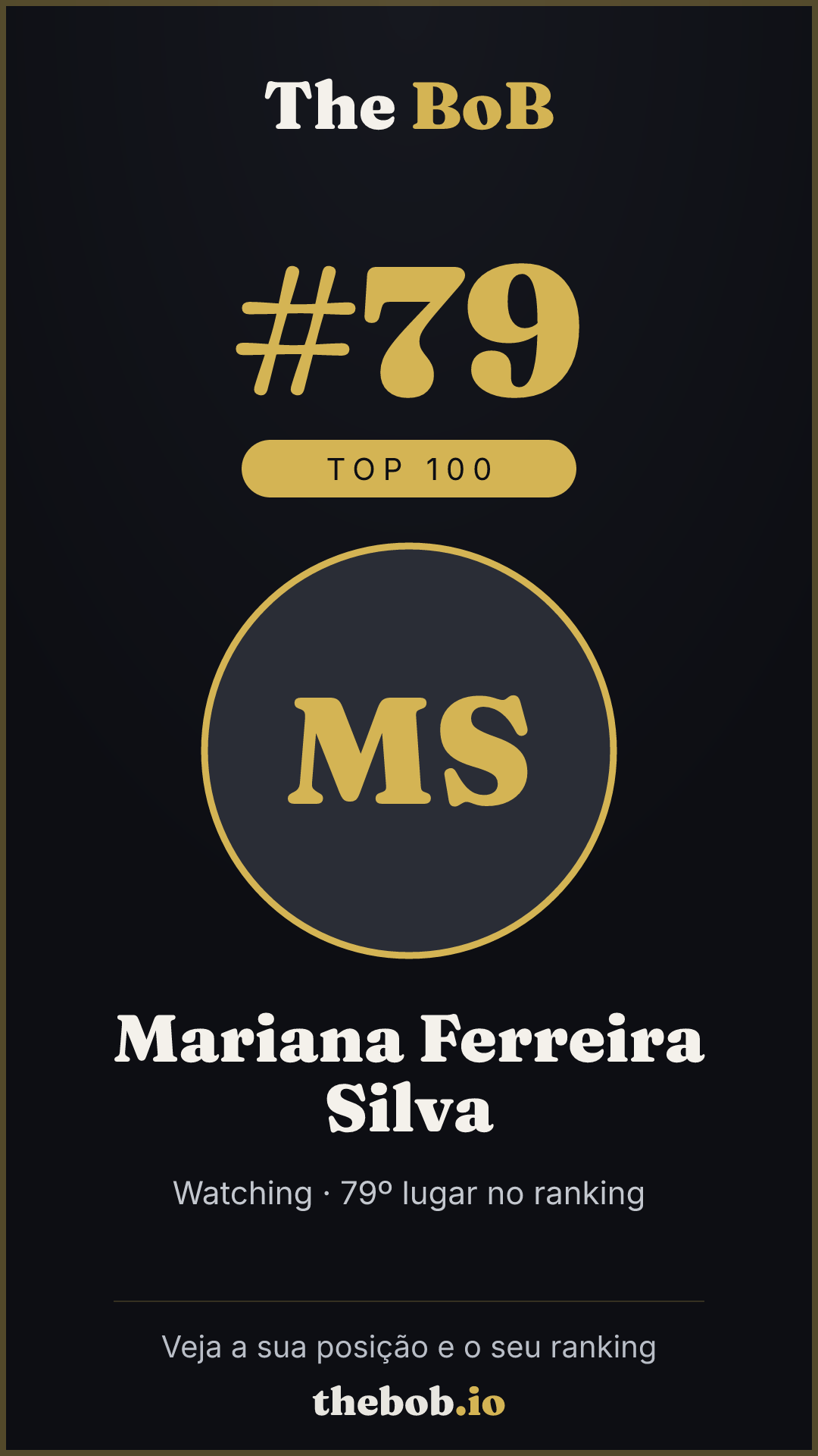 Selo The BoB · Mariana Ferreira Silva