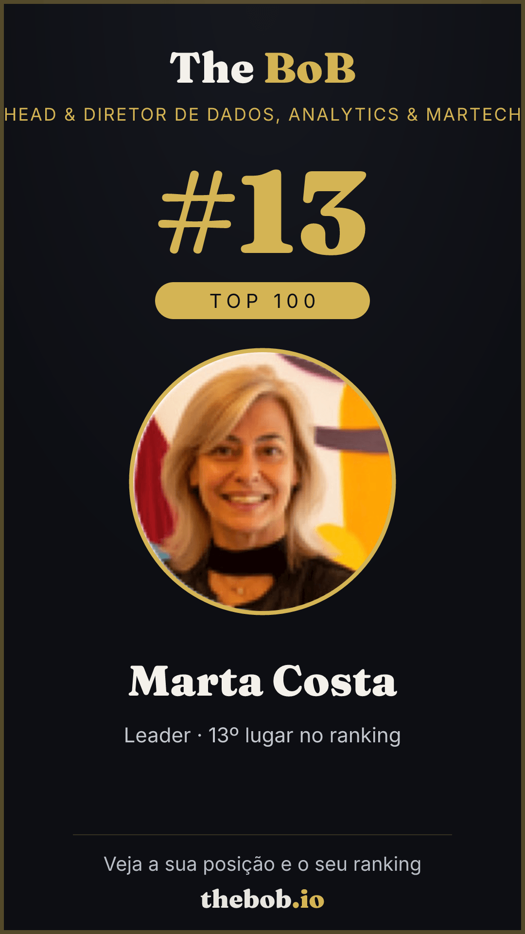 Selo The BoB · Marta Costa