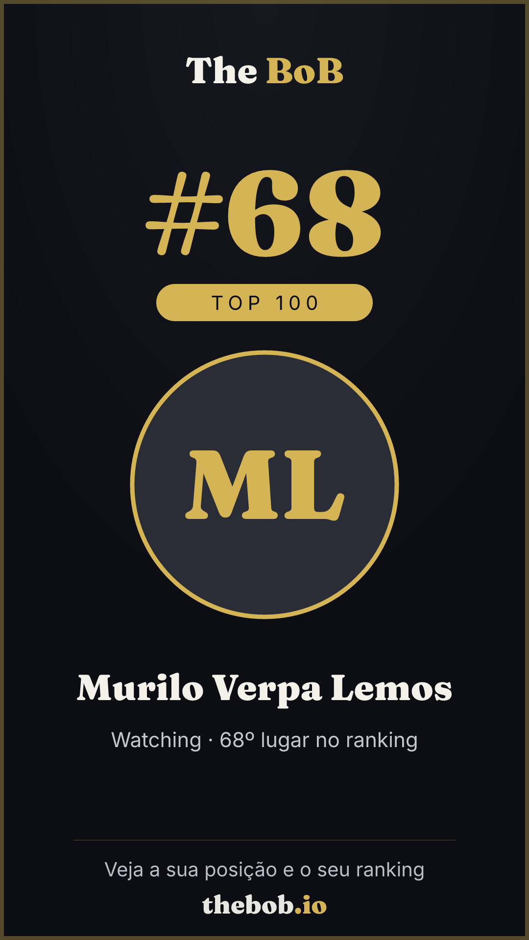 Selo The BoB · Murilo Verpa Lemos