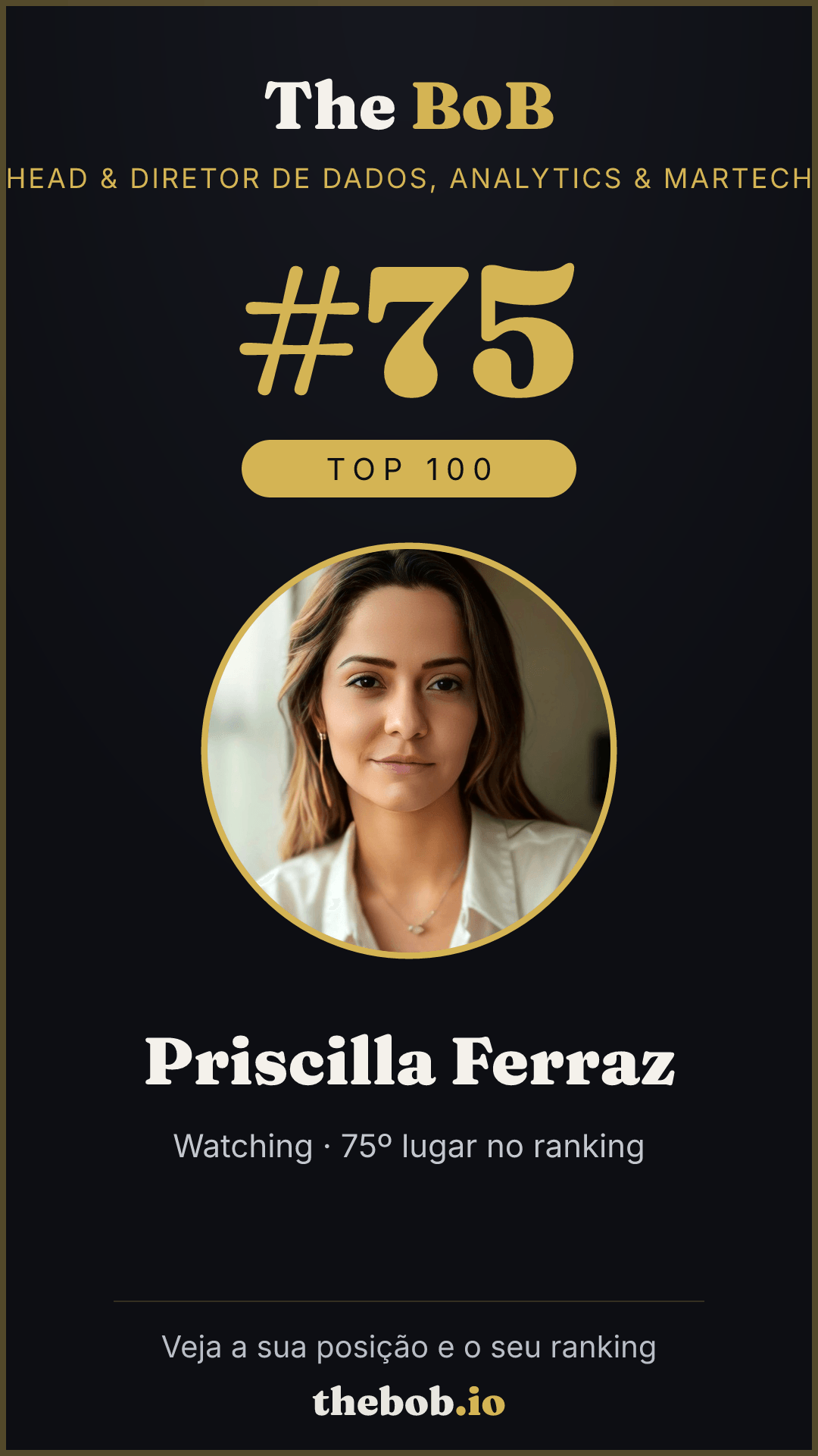 Selo The BoB · Priscilla Ferraz