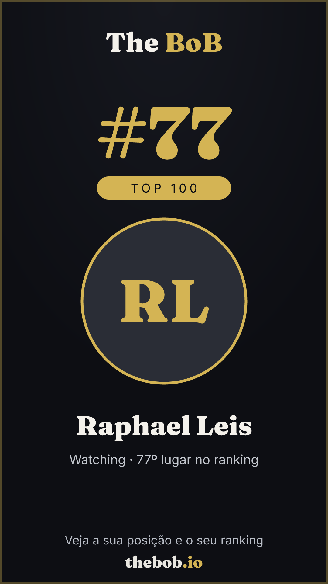 Selo The BoB · Raphael Leis