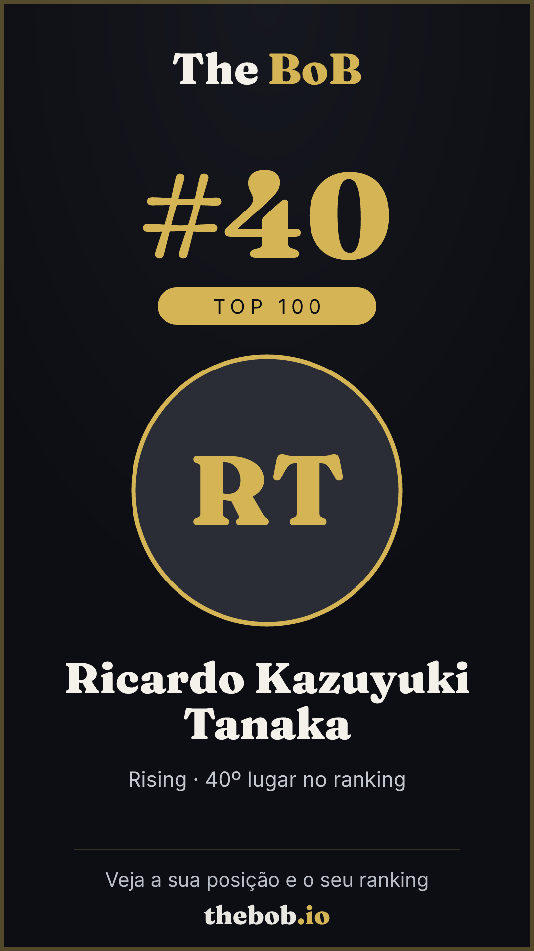 Selo The BoB · Ricardo Kazuyuki Tanaka