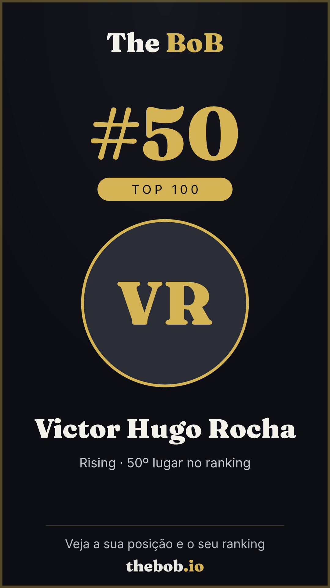 Selo The BoB · Victor Hugo Rocha