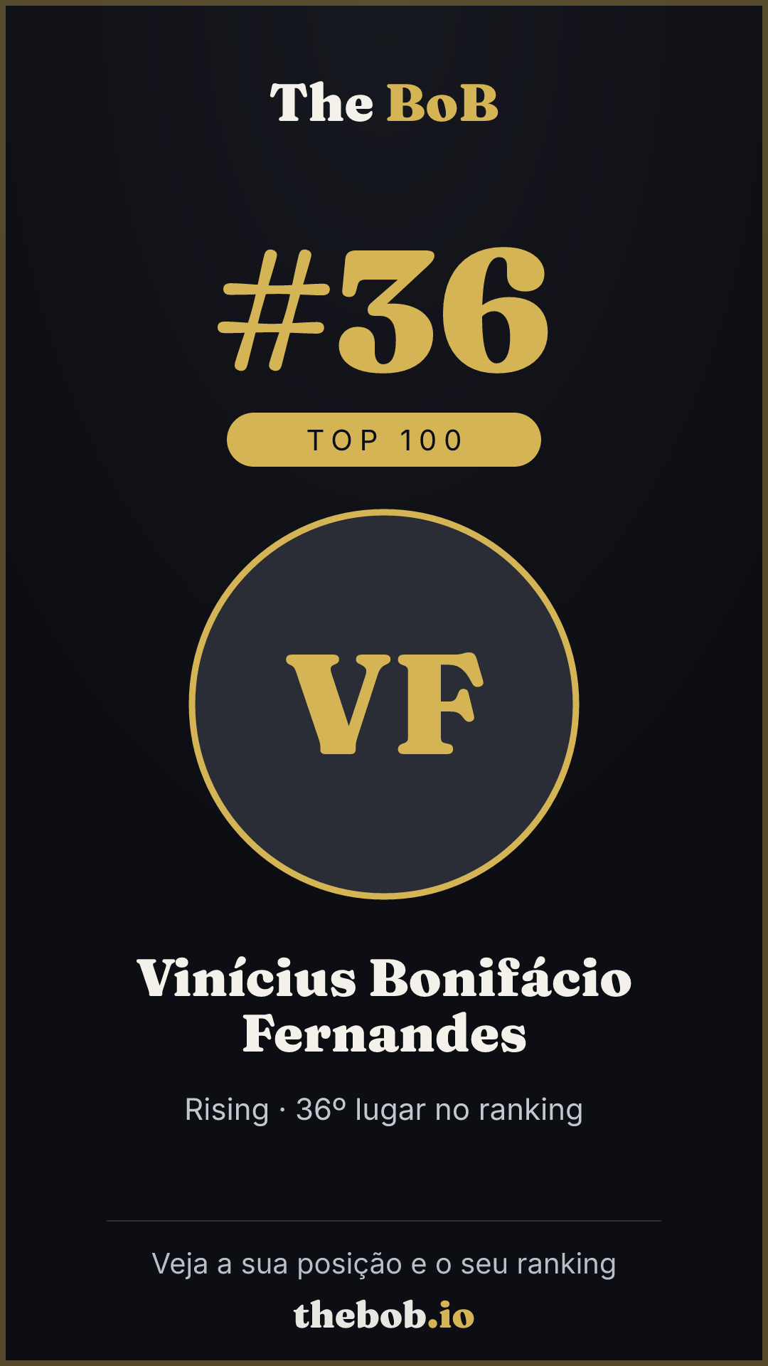 Selo The BoB · Vinícius Bonifácio Fernandes