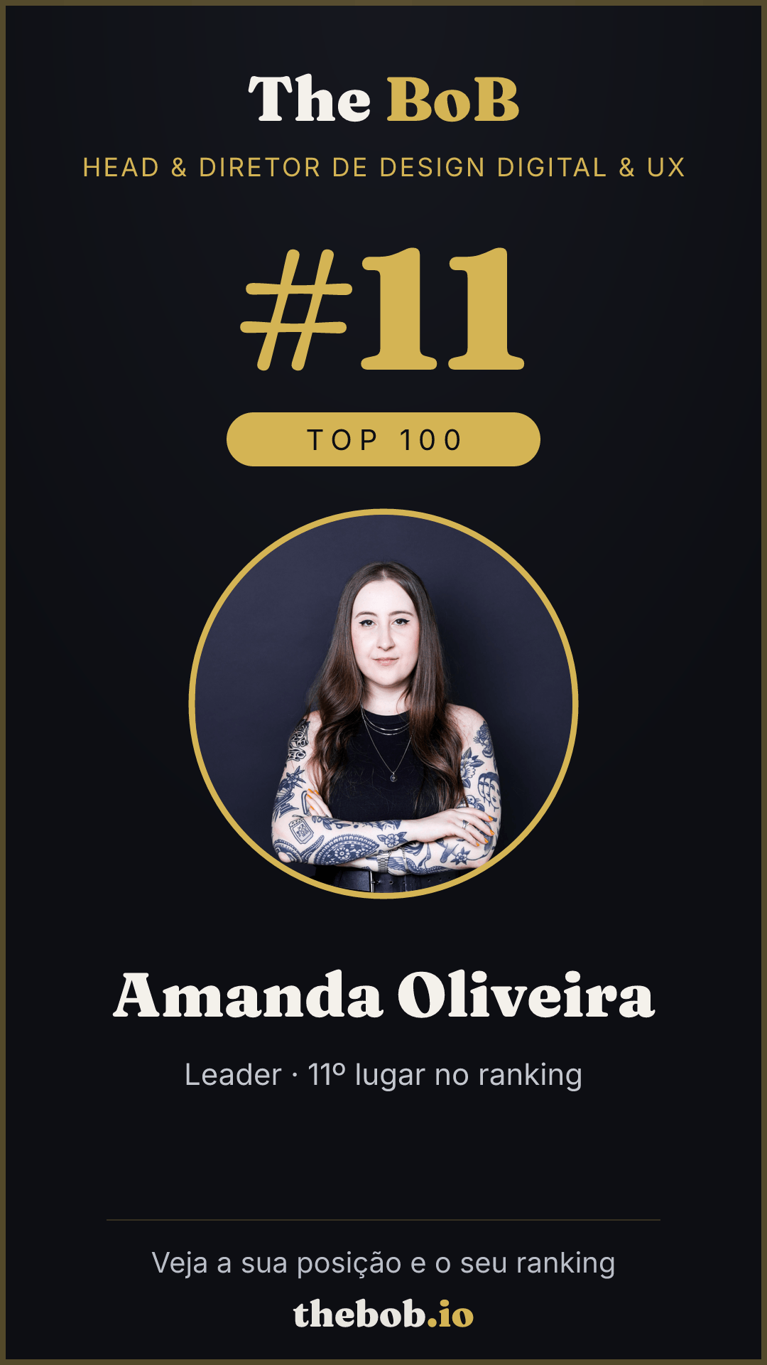 Selo The BoB · Amanda Oliveira