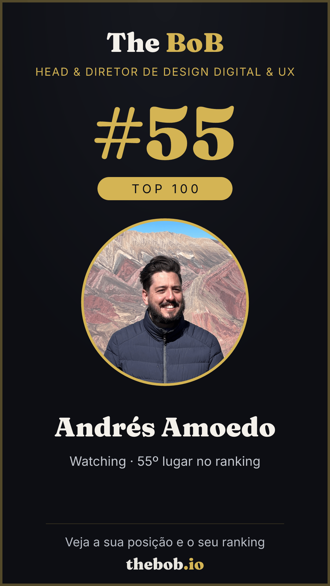 Selo The BoB · Andrés Amoedo