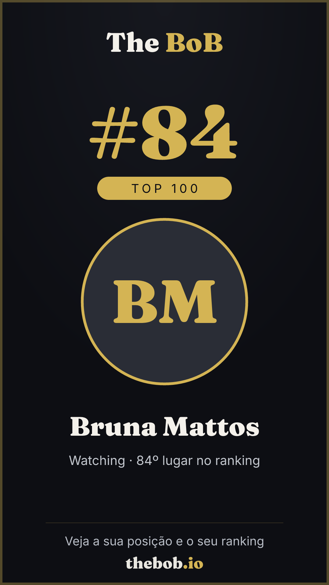 Selo The BoB · Bruna Mattos