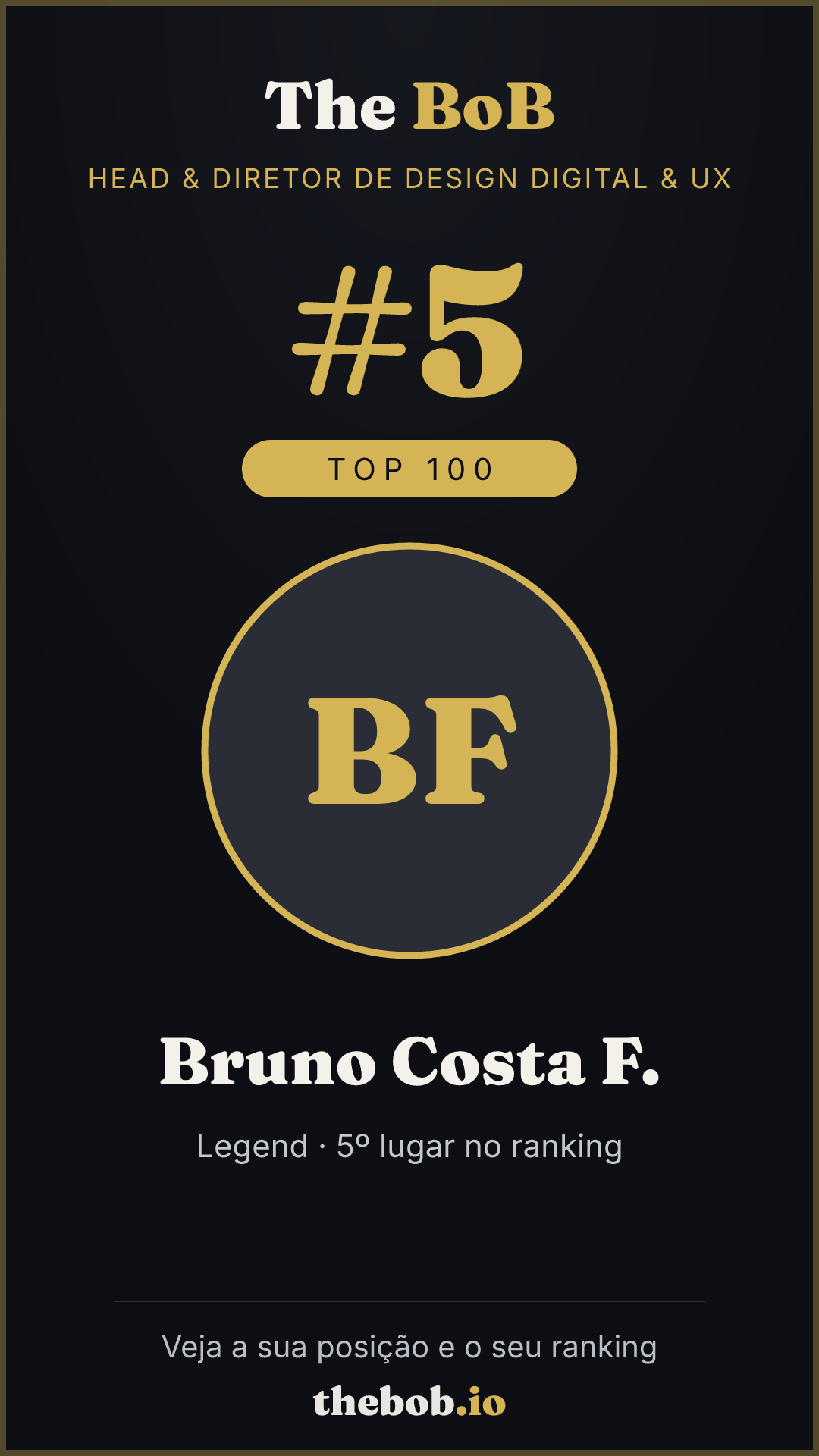Selo The BoB · Bruno Costa F.