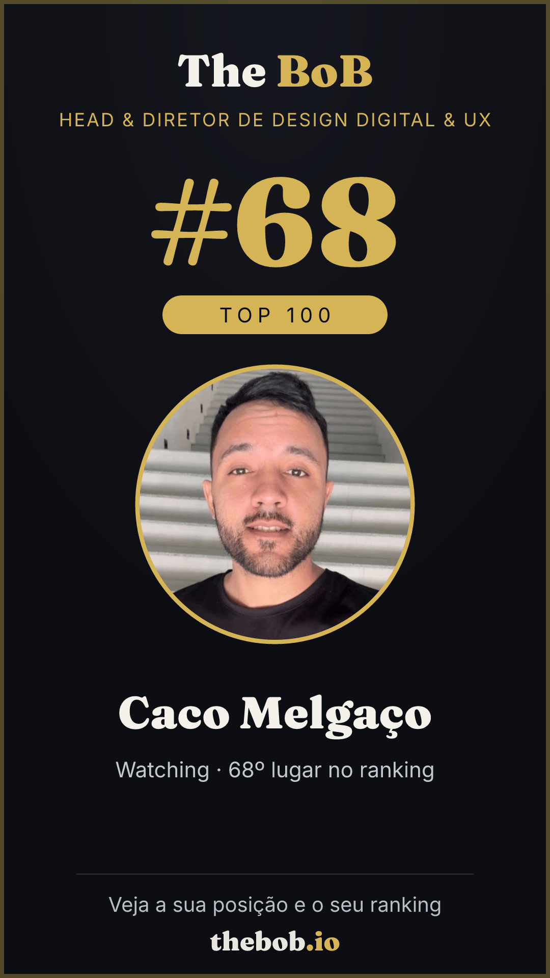 Selo The BoB · Caco Melgaço