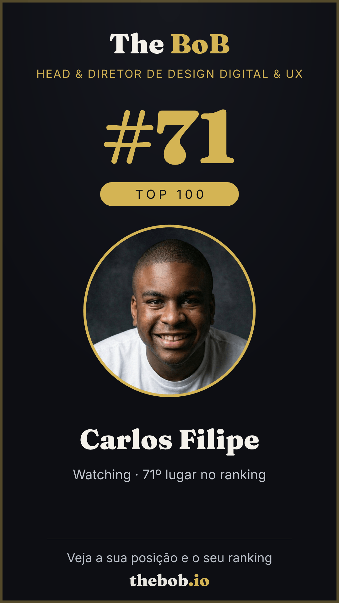 Selo The BoB · Carlos Filipe