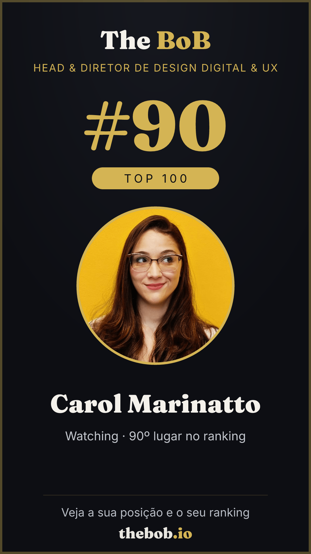 Selo The BoB · Carol Marinatto