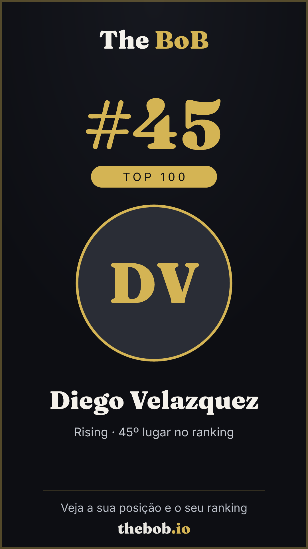 Selo The BoB · Diego Velazquez